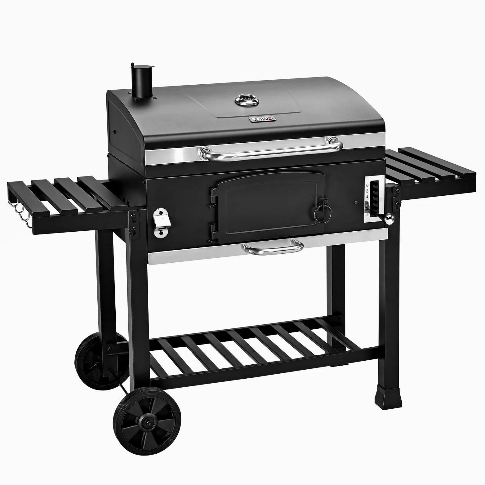 TAINO HERO XXL Smoker Barbecue au charbon de bois sur roulettes