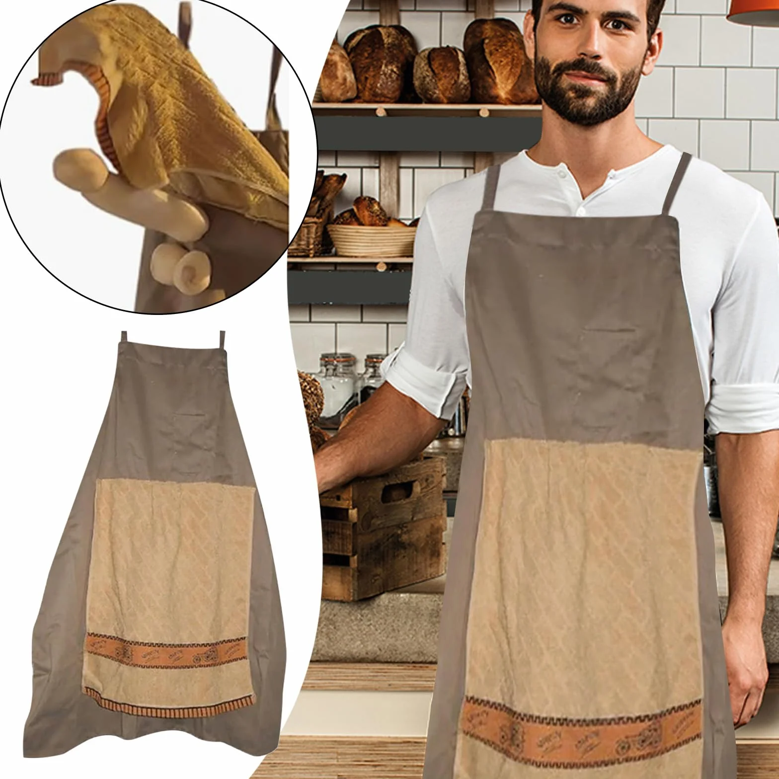 Générique Tablier Cuisine Homme, Réglable Tablier Professionnel Humour Rigolo Barbecue, Tablier de Cuisine Cadeau Fete Des Peres Saint Papa Valentin Noel