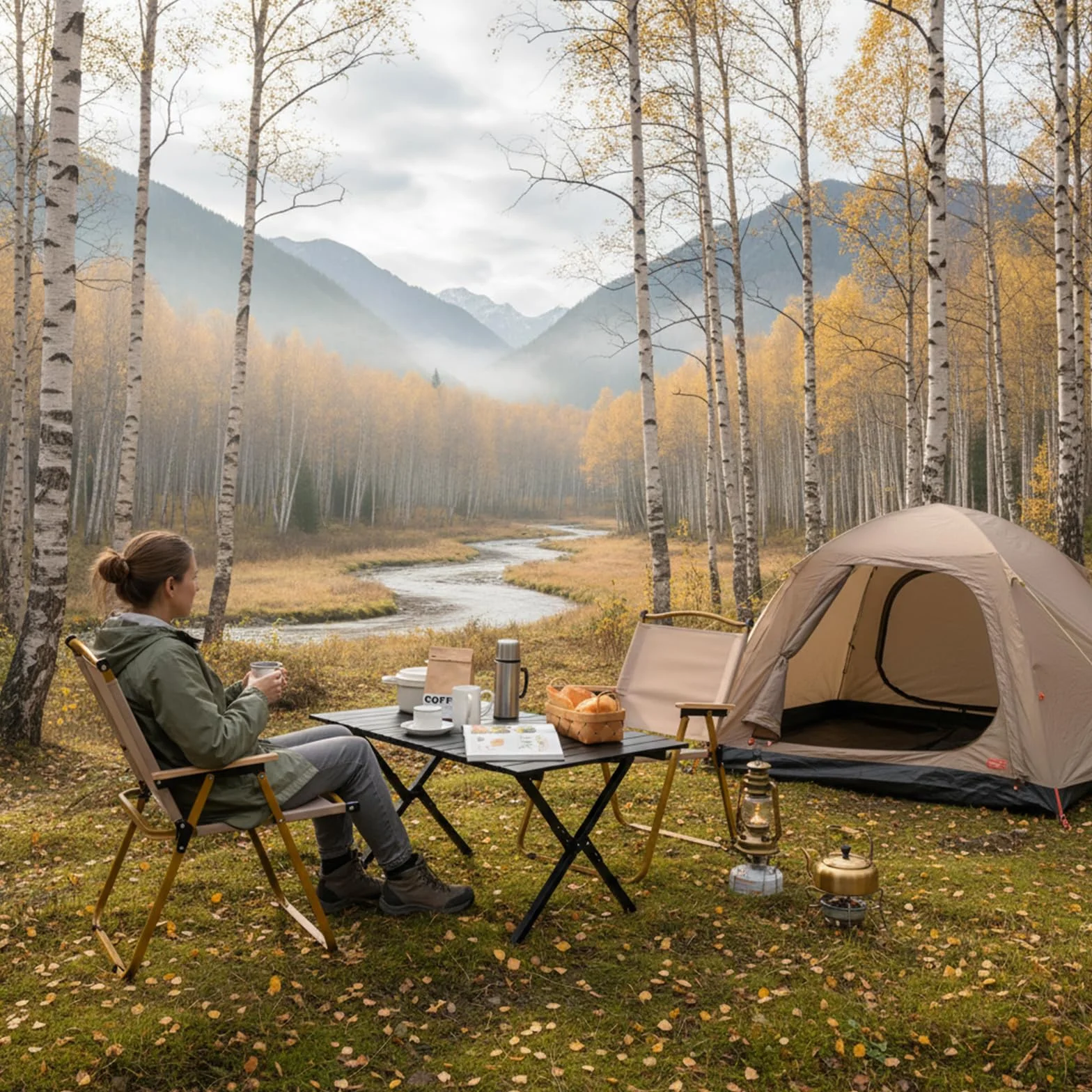 Table de Camping Pliable 89 x 58 cm avec Sac de Transport, Noir, pour 4-6 Personnes