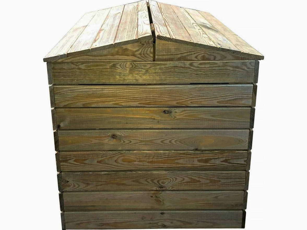 Composteur en Bois 500L Douglas 80 x 80 x 85 cm