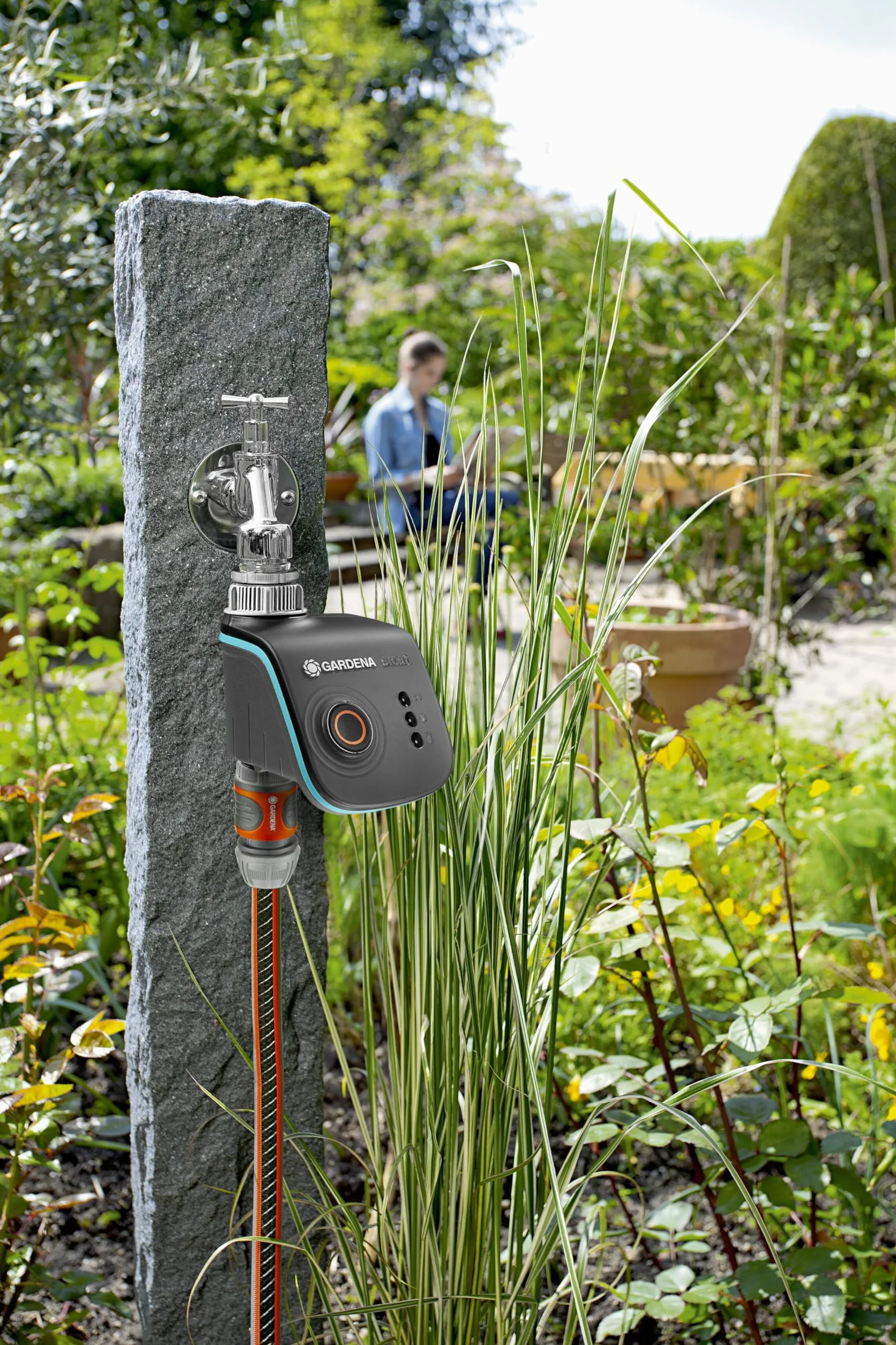 Gardena Smart Water Control programmateur d’arrosage intelligent commande App alerte gel pour micro-gouttes système gicleurs (19031-20)
