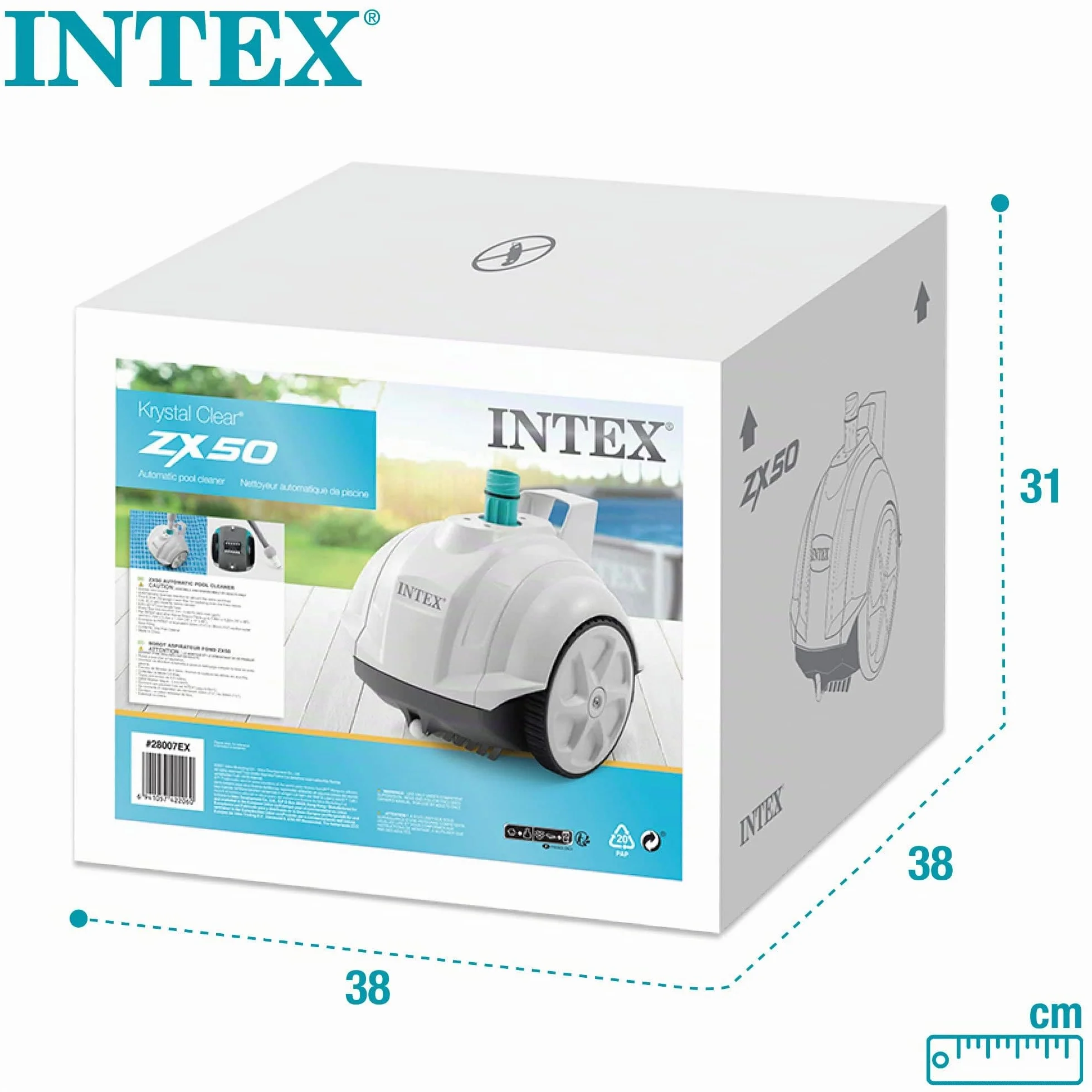 Intex Robot aspirateur Fond zx50 Blanc/Bleu