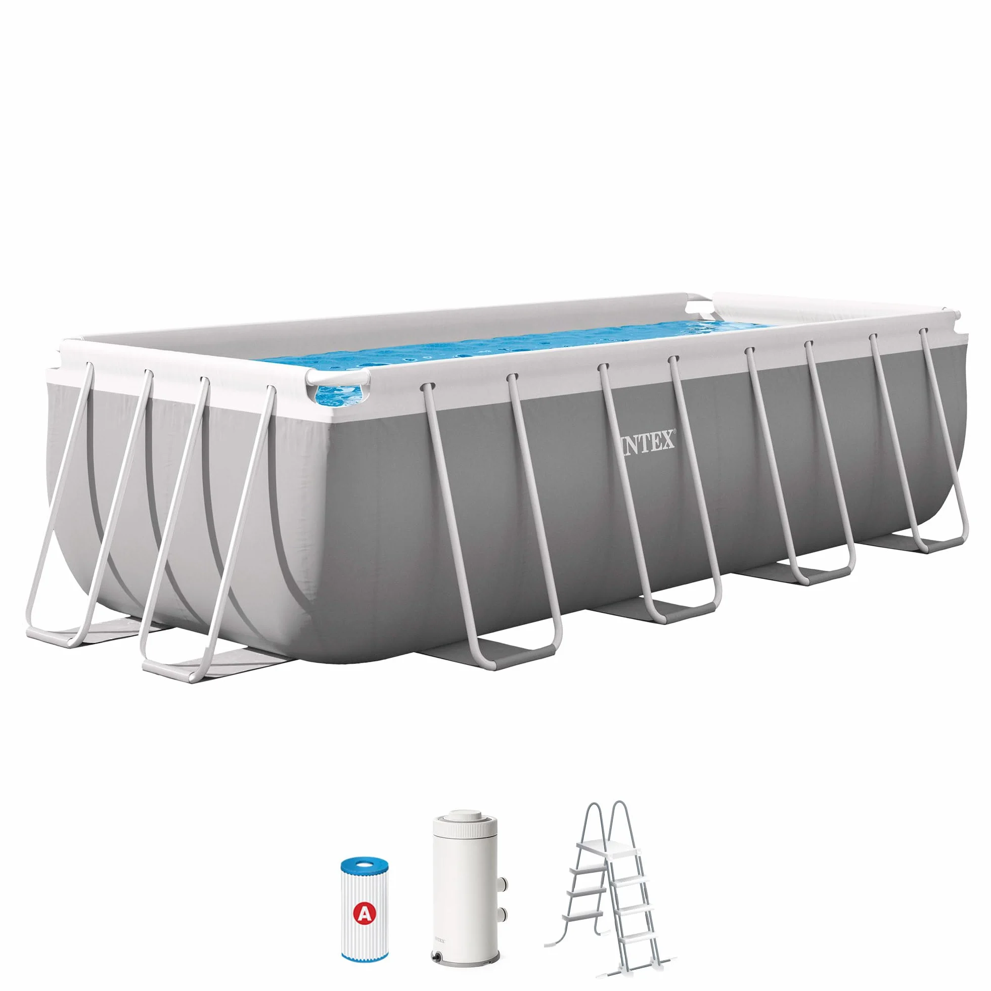Intex Prism Frame Piscine Tubulaire Rectangulaire 4,00 x 2,00 x 1,22m
