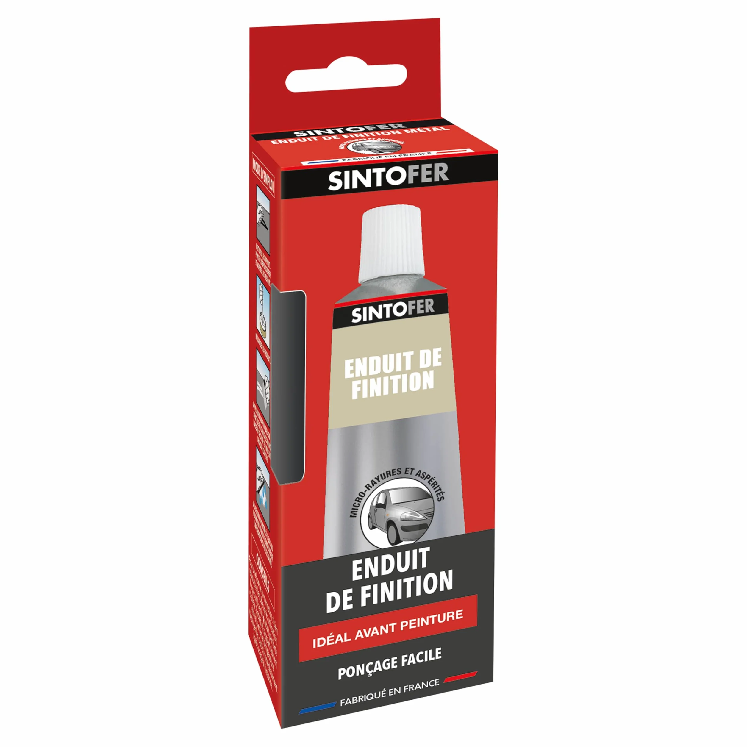 SINTO Enduit de Finition Métal 90g - Prépare le Support, Comble les Micro Aspérités, Séchage Rapide