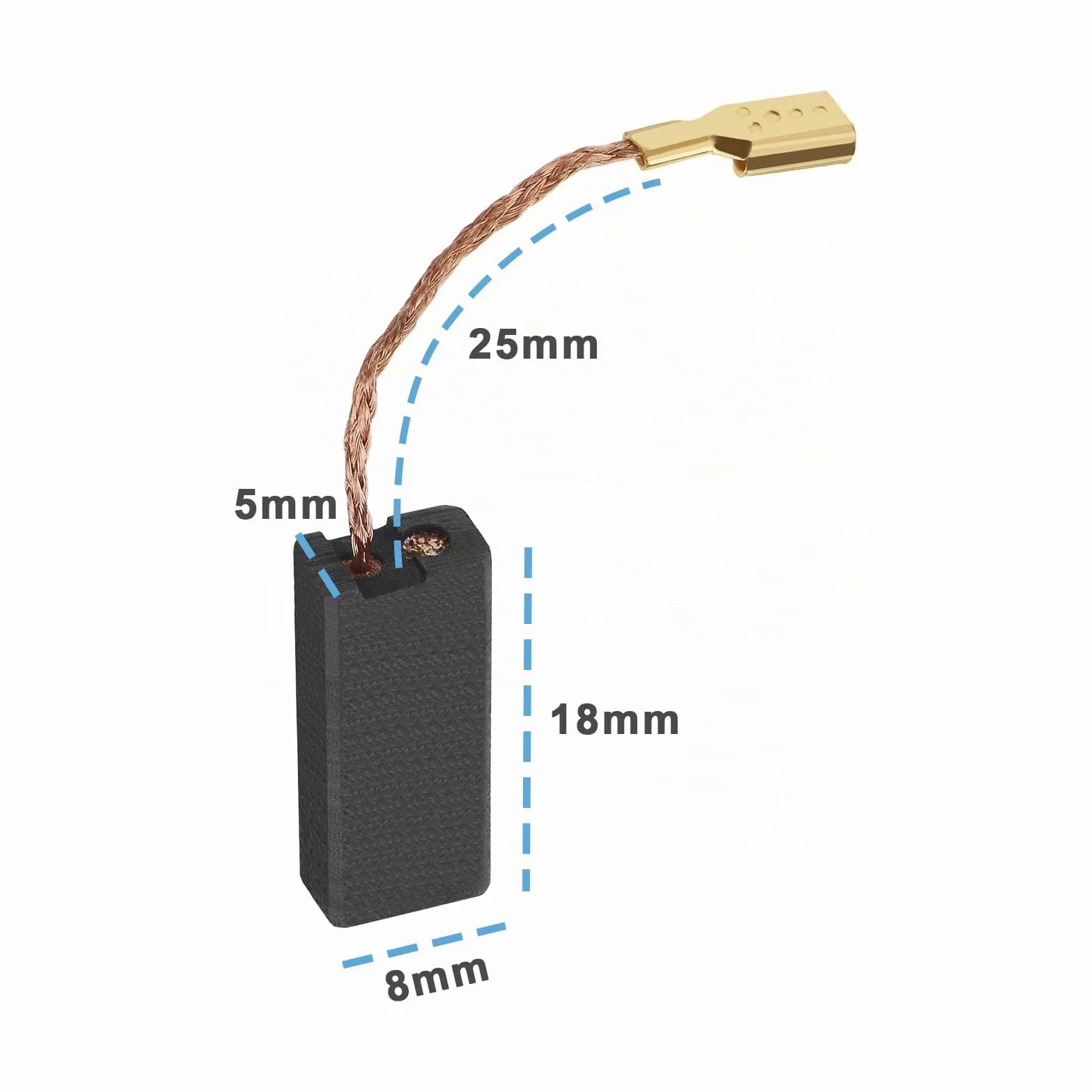 Balais de Charbon Compatible Bosch GWS 7 125 Meuleuse 5x8x18mm Lot de 4