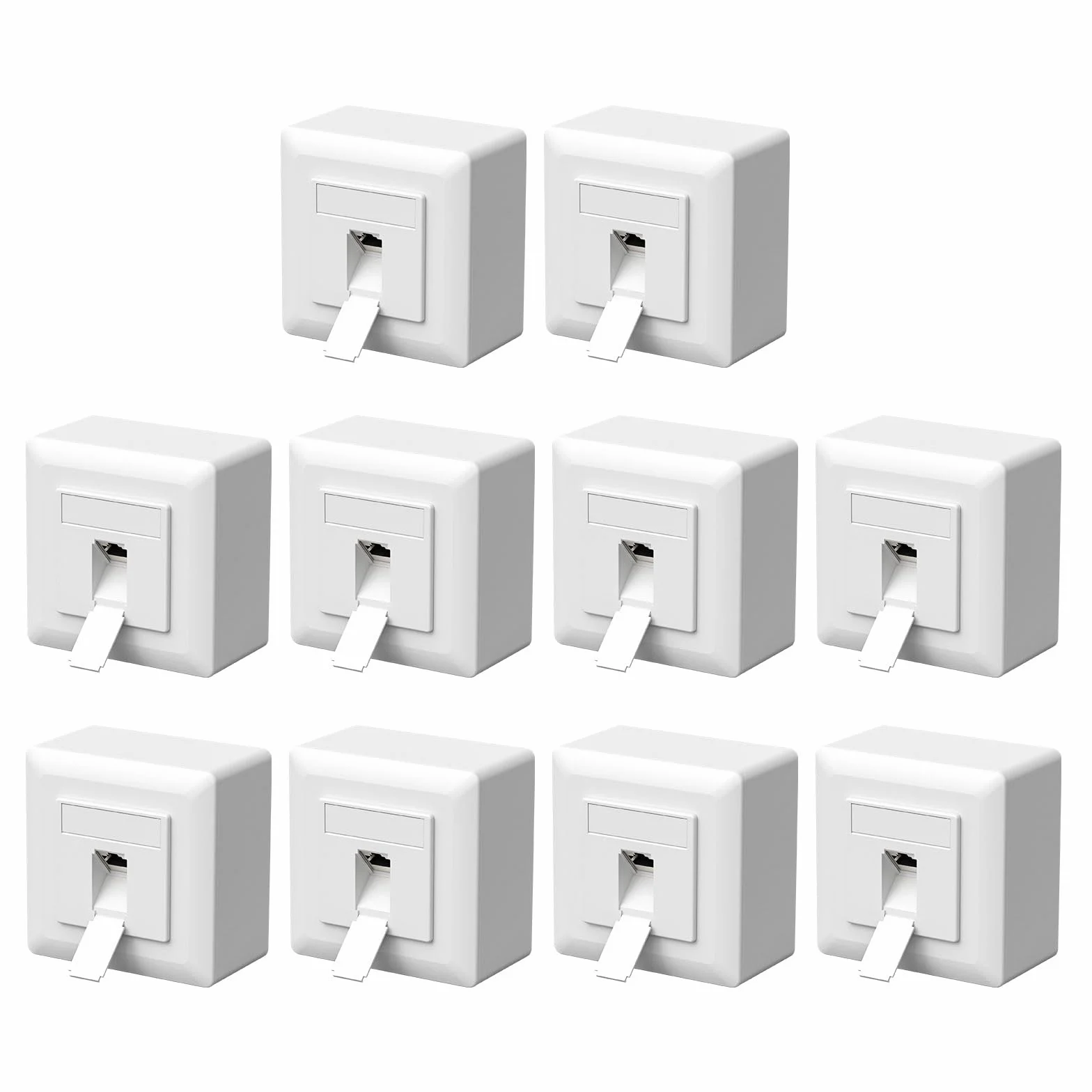 Cat6a RJ45 prise réseau blindée universelle 10 Gigabit Ethernet 1 port lot de 10