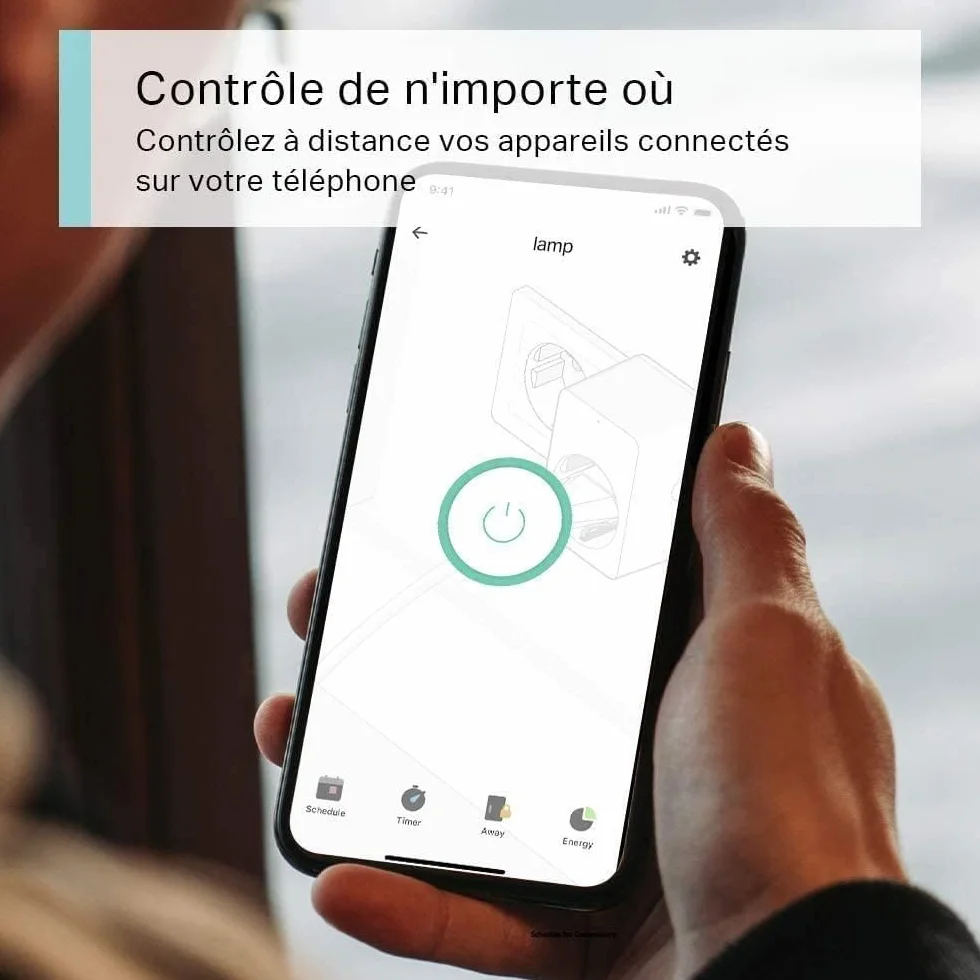 Tapo Prise Connectée WiFi Intelligente 10A Type E Compatible Alexa Google Home Tapo P100 1 Pack