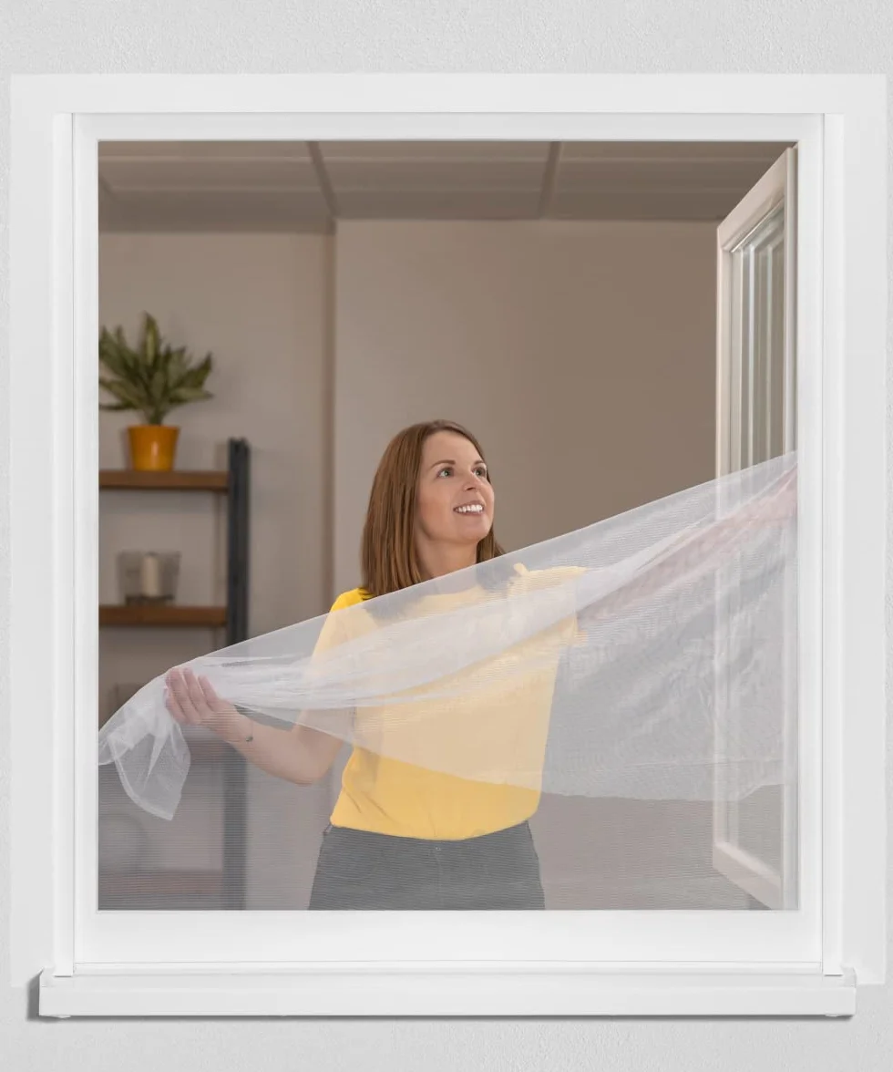 Schellenberg 50714 Moustiquaire fenêtre recoupable 130 x 150 cm Blanc