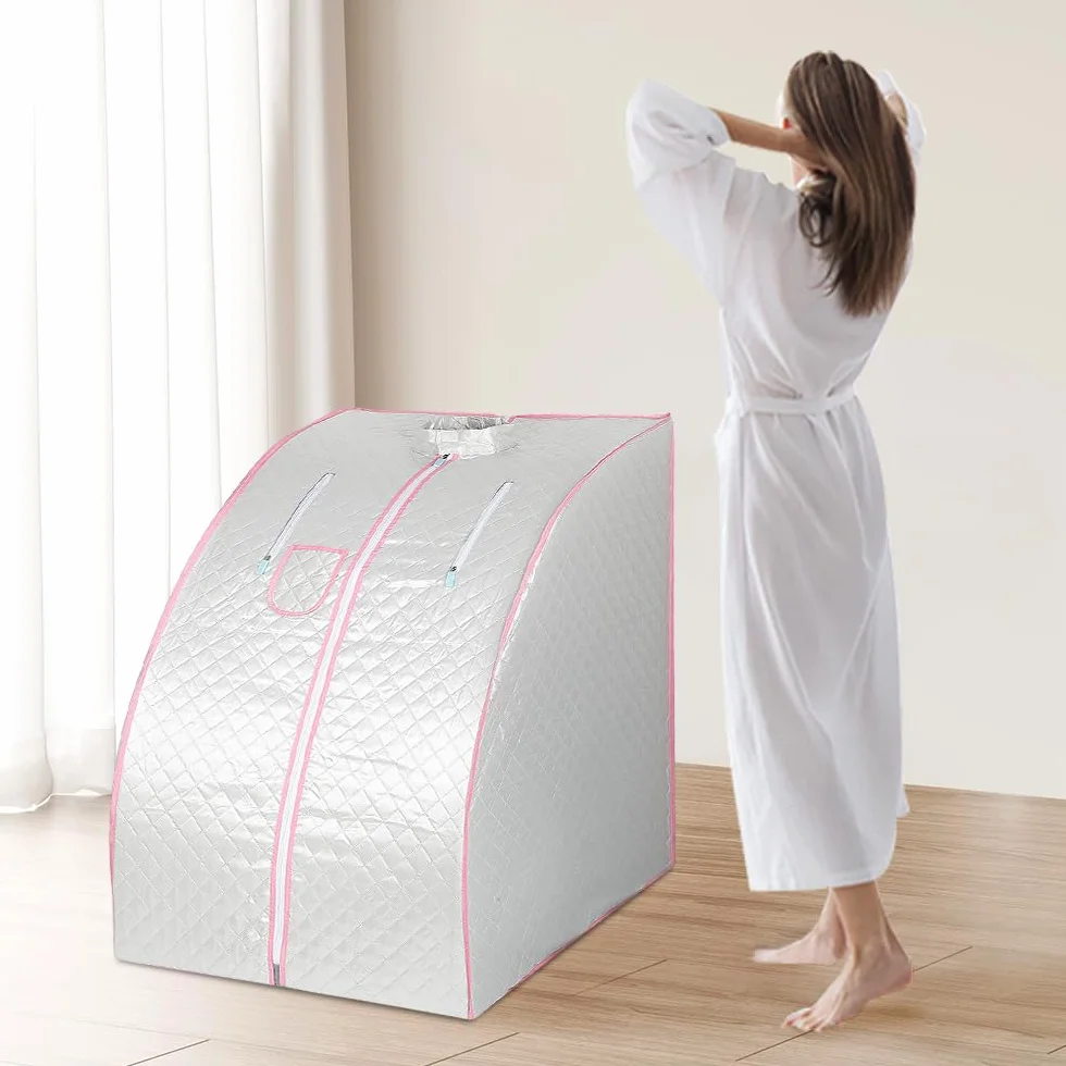 Sauna à vapeur portable 75x35x25cm Argent