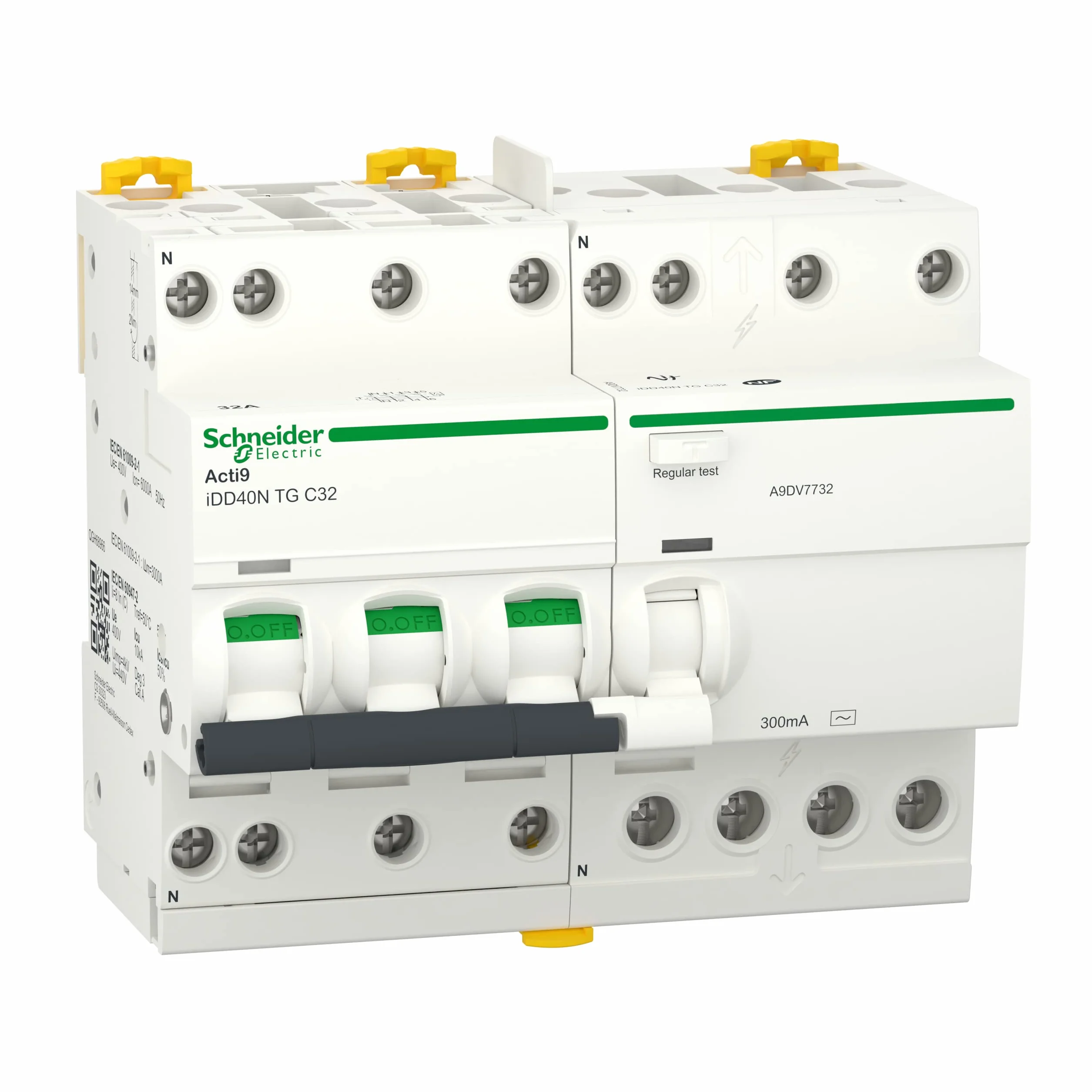 Schneider Electric Acti9 iDD40N disjoncteur différentiel tête de group 3P+N C 32A 10kA 300mA AC
