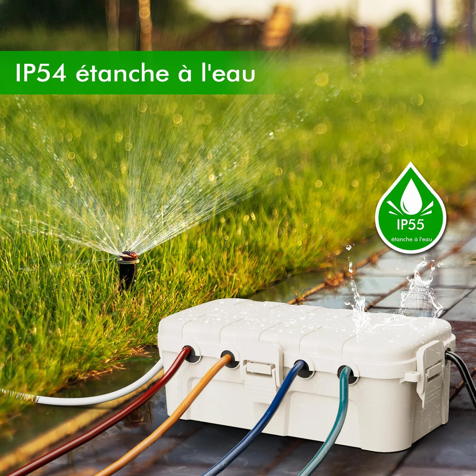 RESTMO Boîte à Câbles Étanche IP54, Boite Electrique Exterieur, Protège Rallonges et Multiprises