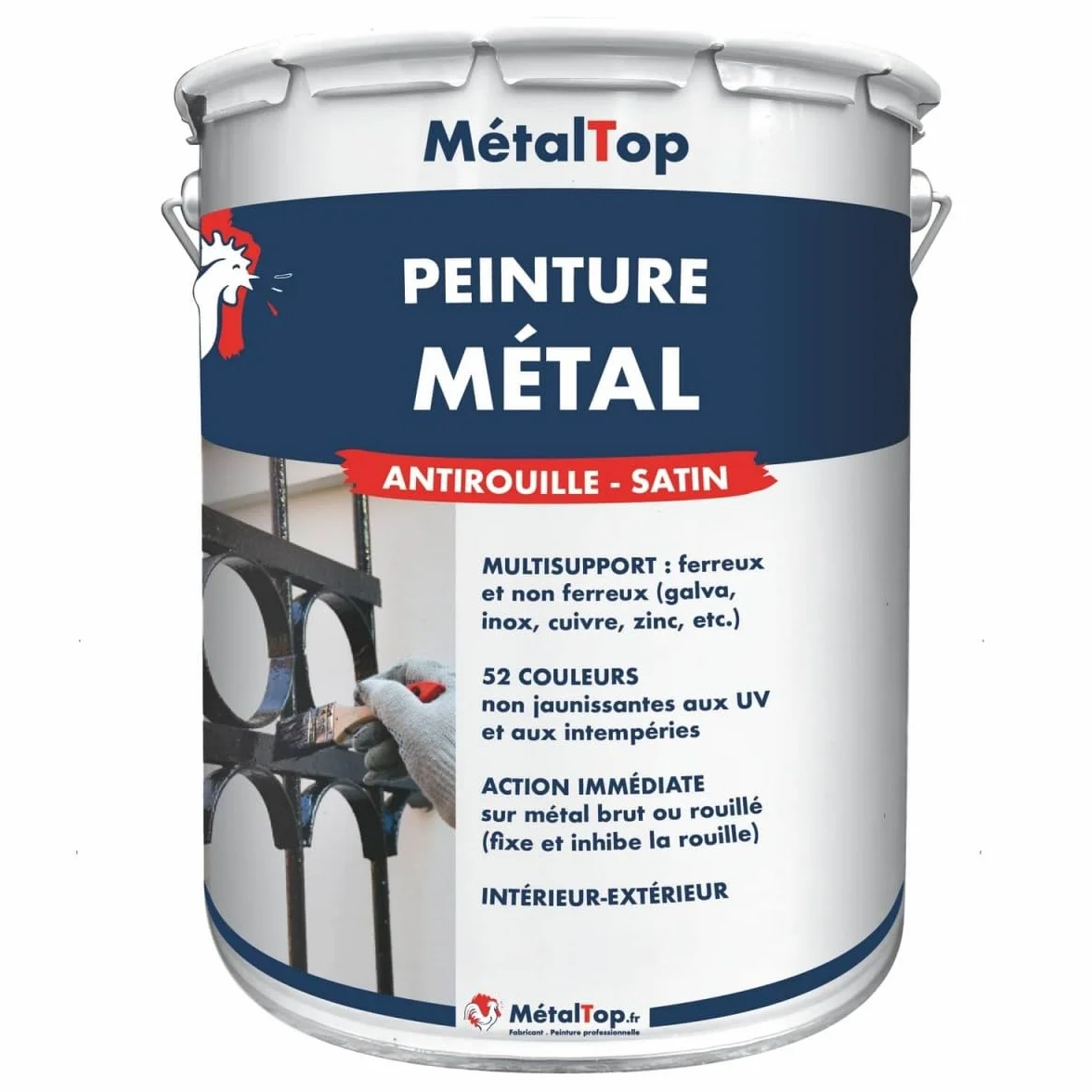 Peinture Metal Gris Anthracite RAL 7016-1 L Protection Antirouille