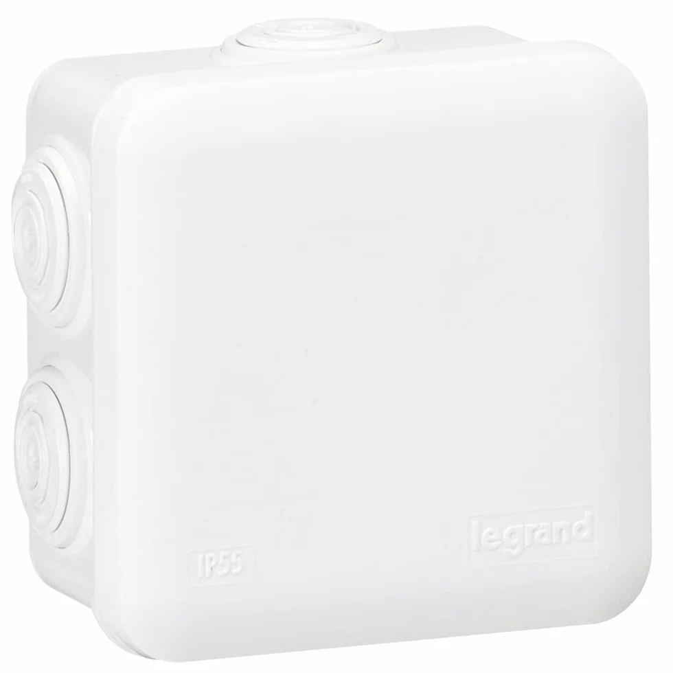 LEGRAND Plexo Boîte De Dérivation 80x80 Blanche IP55 7 Entrées Câbles Tubes