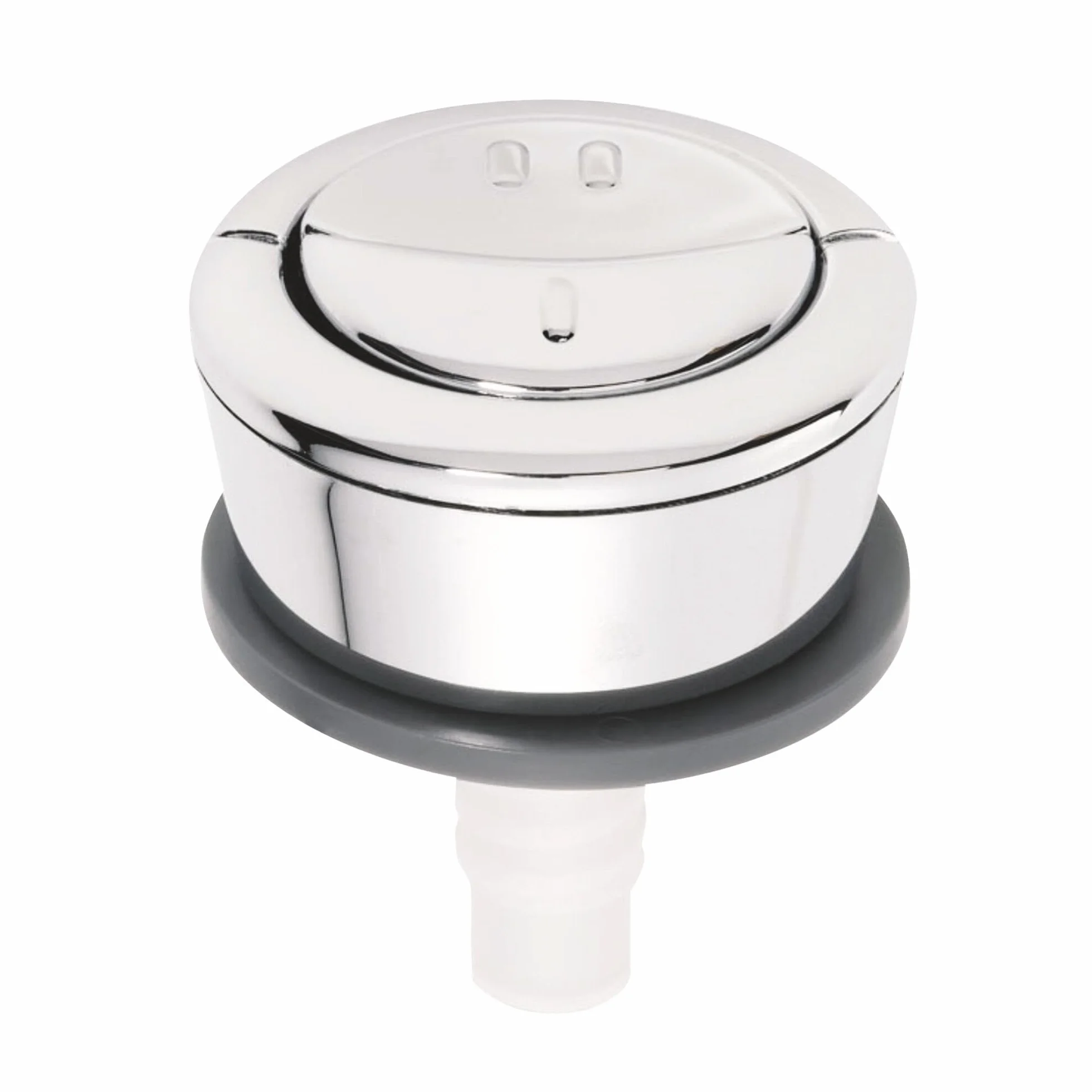 Wirquin Bouton chasse d'eau WC double chasse chromé pour mécanisme MW2