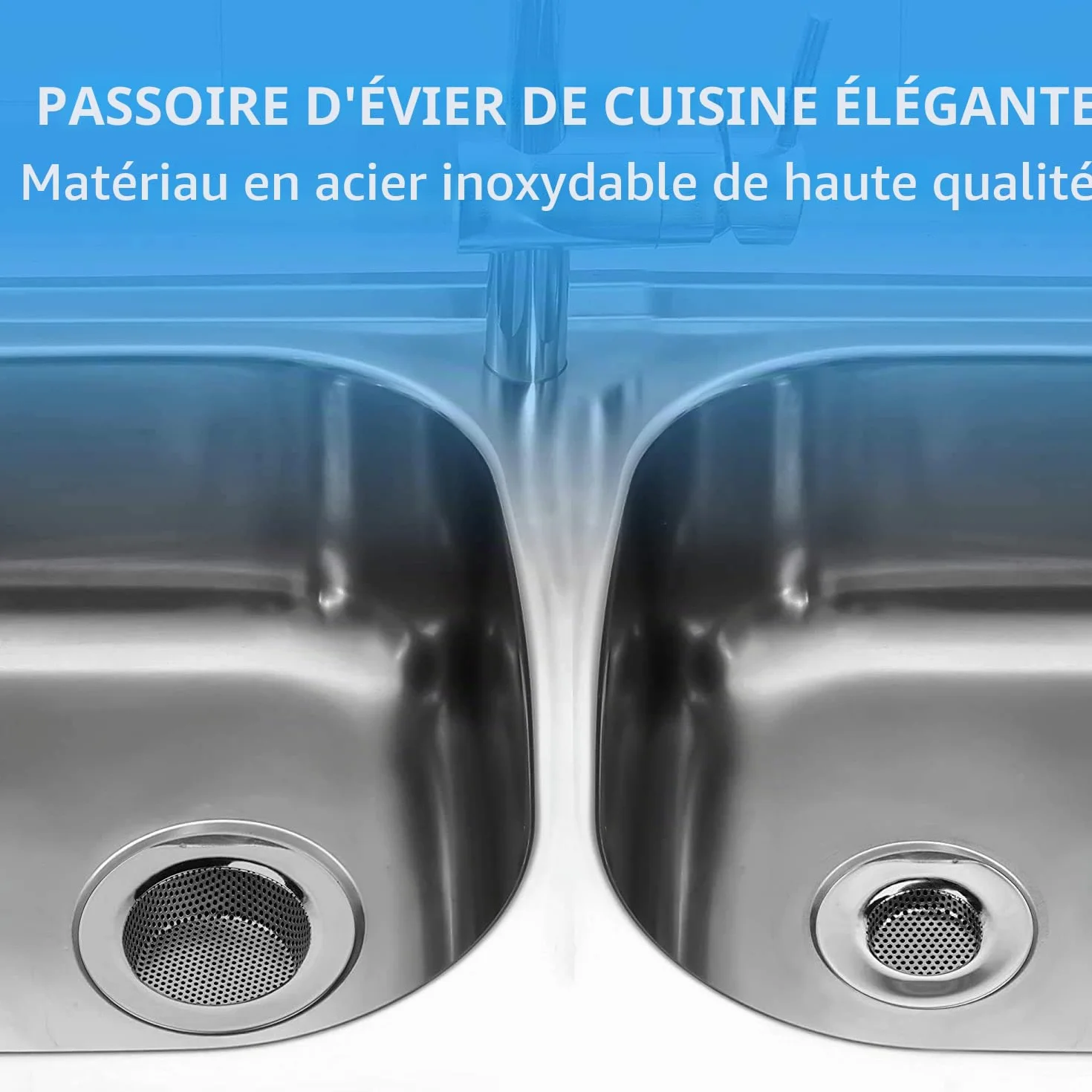 Filtre évier Cuisine Acier Inoxydable diamètre extérieur 77 mm 3 Pouces