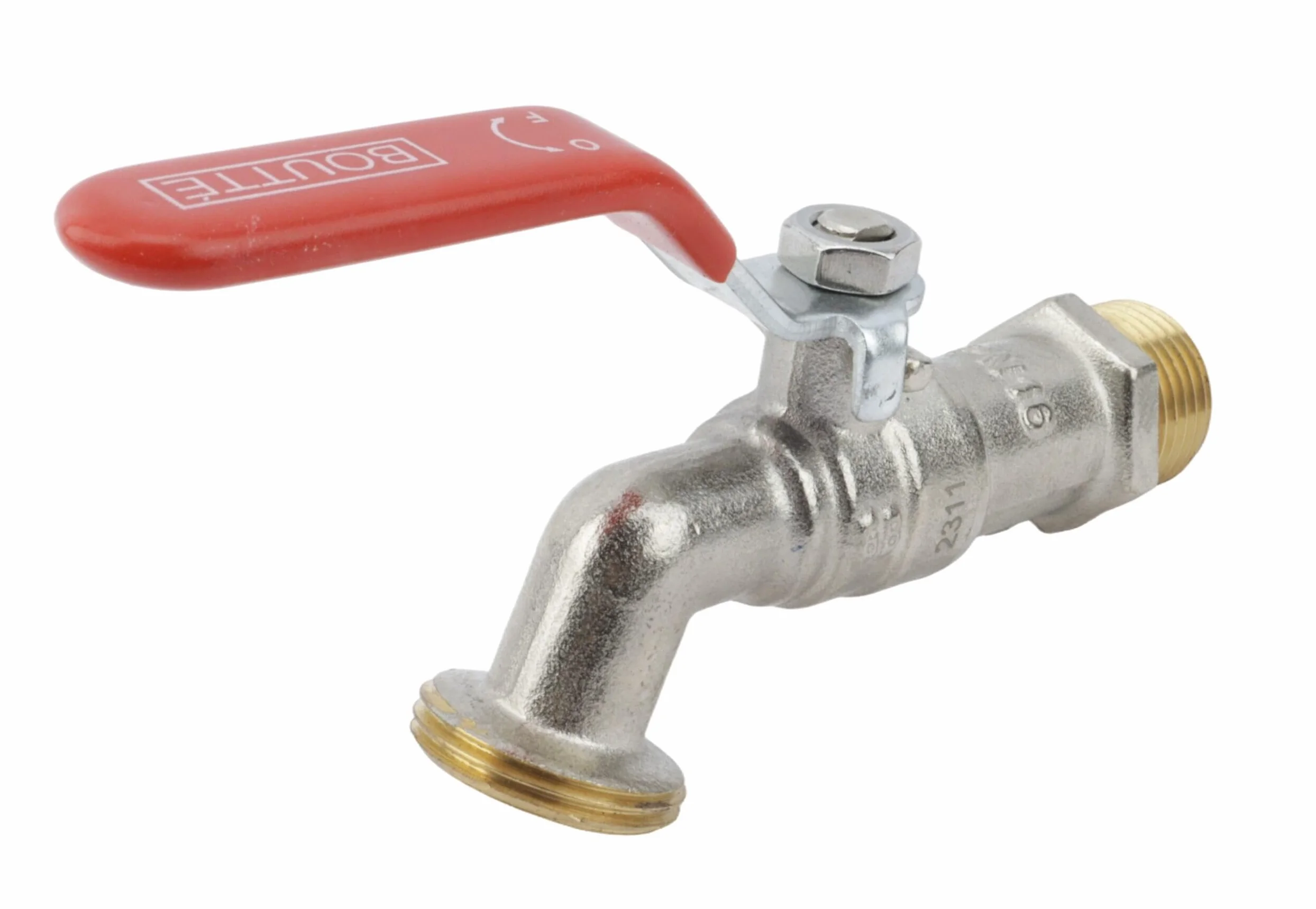 Boutté Kit traversée de cuve laiton Robinet 1/4 tour nez 20x27