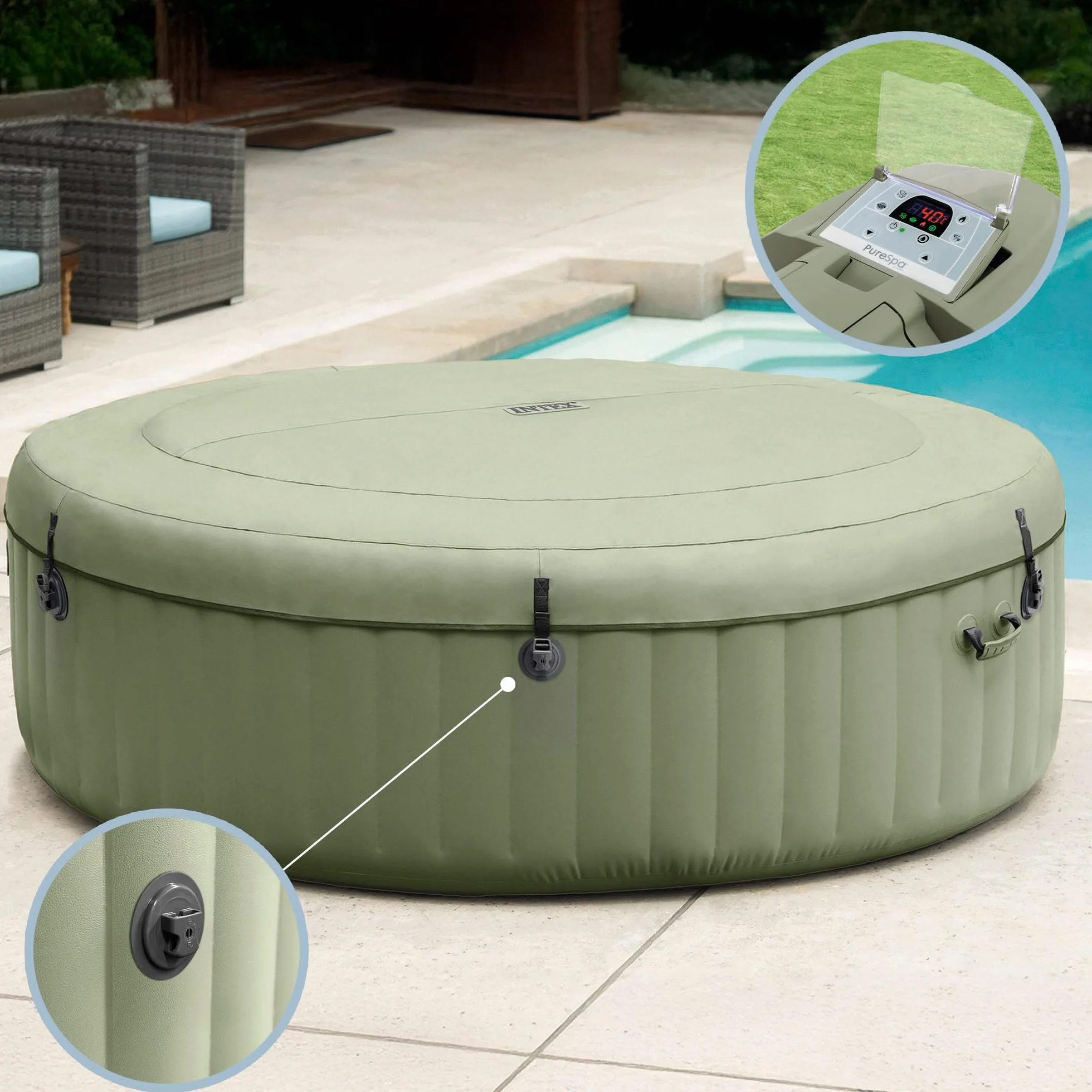 Intex PureSpa Olive 6 Places 28428NP