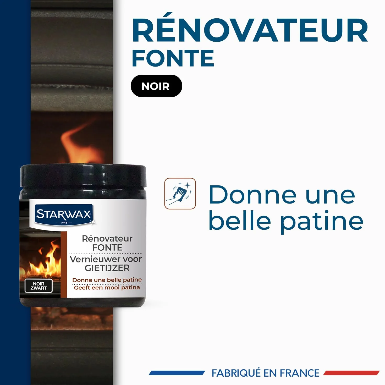 STARWAX Rénovateur fonte et acier pour poêle 200ml noir