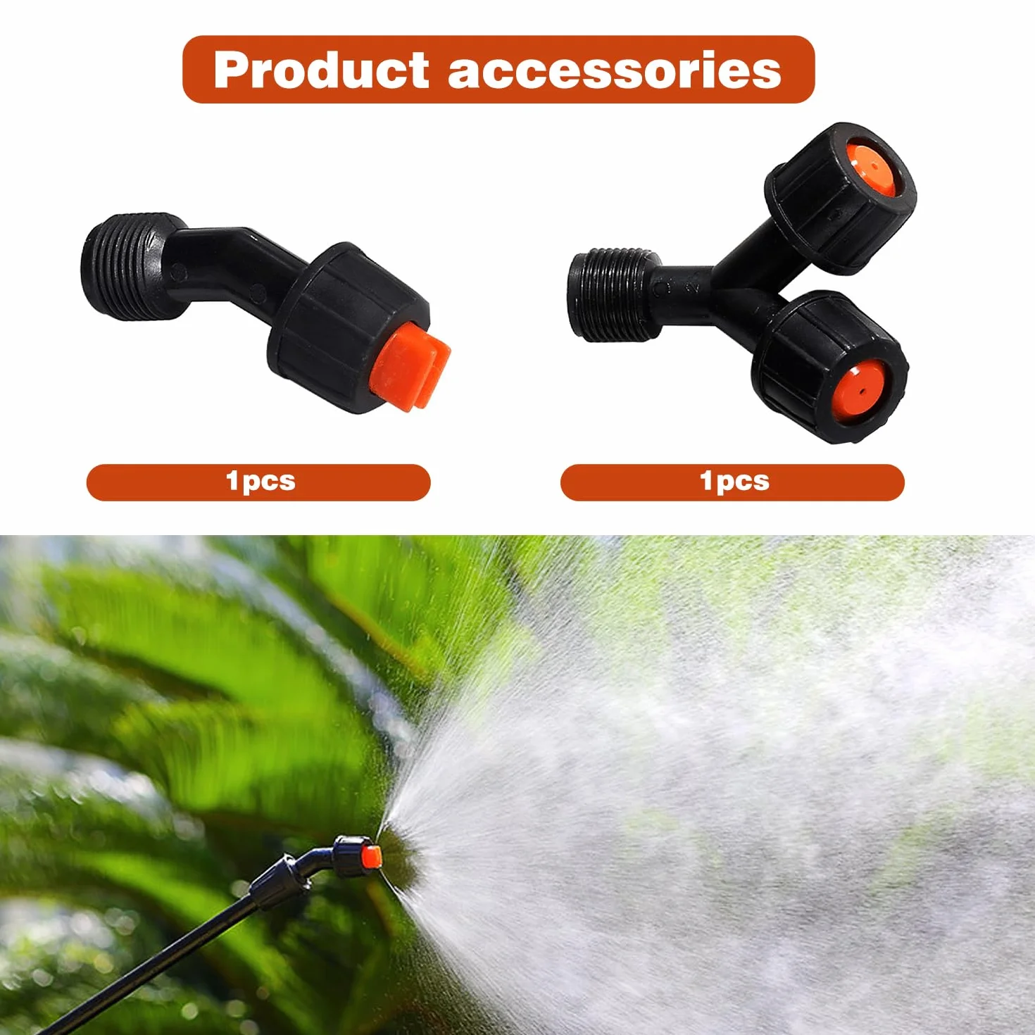2 Plastique Buses de pulvérisation, Accessoires de pulvérisation d'irrigation de Jardin,Accessoires De Remplacement De Pulvérisateur, pour l'arrosage et Le Nettoyage