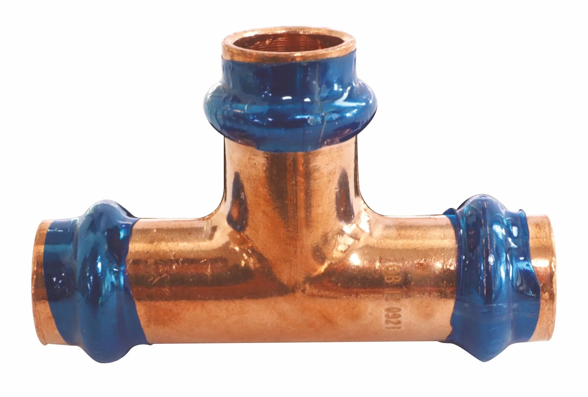 SOMATHERM Té égal cuivre à sertir FFF Ø14 raccord indémontable EN1057 16 bars 95°C témoin sertissage joint EPDM
