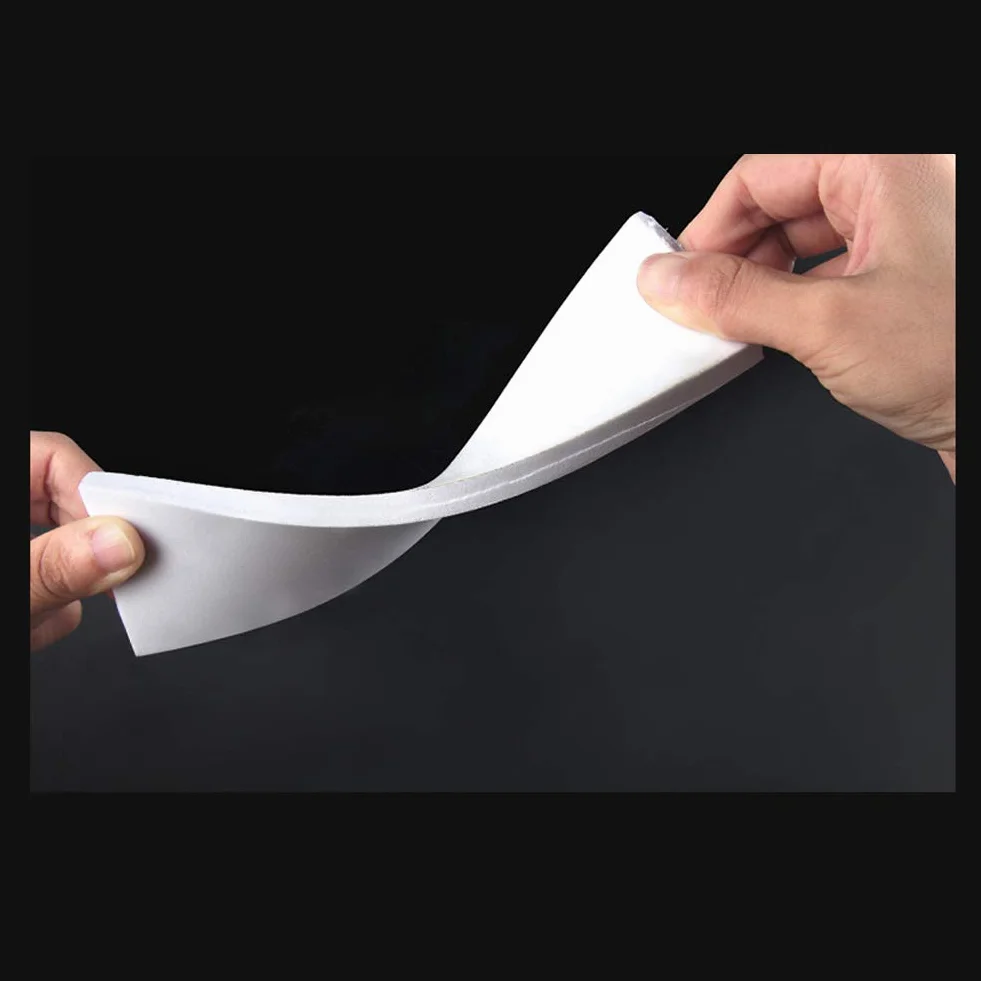 Ruban éponge double face en mousse EVA 5 mm d'épaisseur Blanc Joint autocollant 1 cm x 2 m