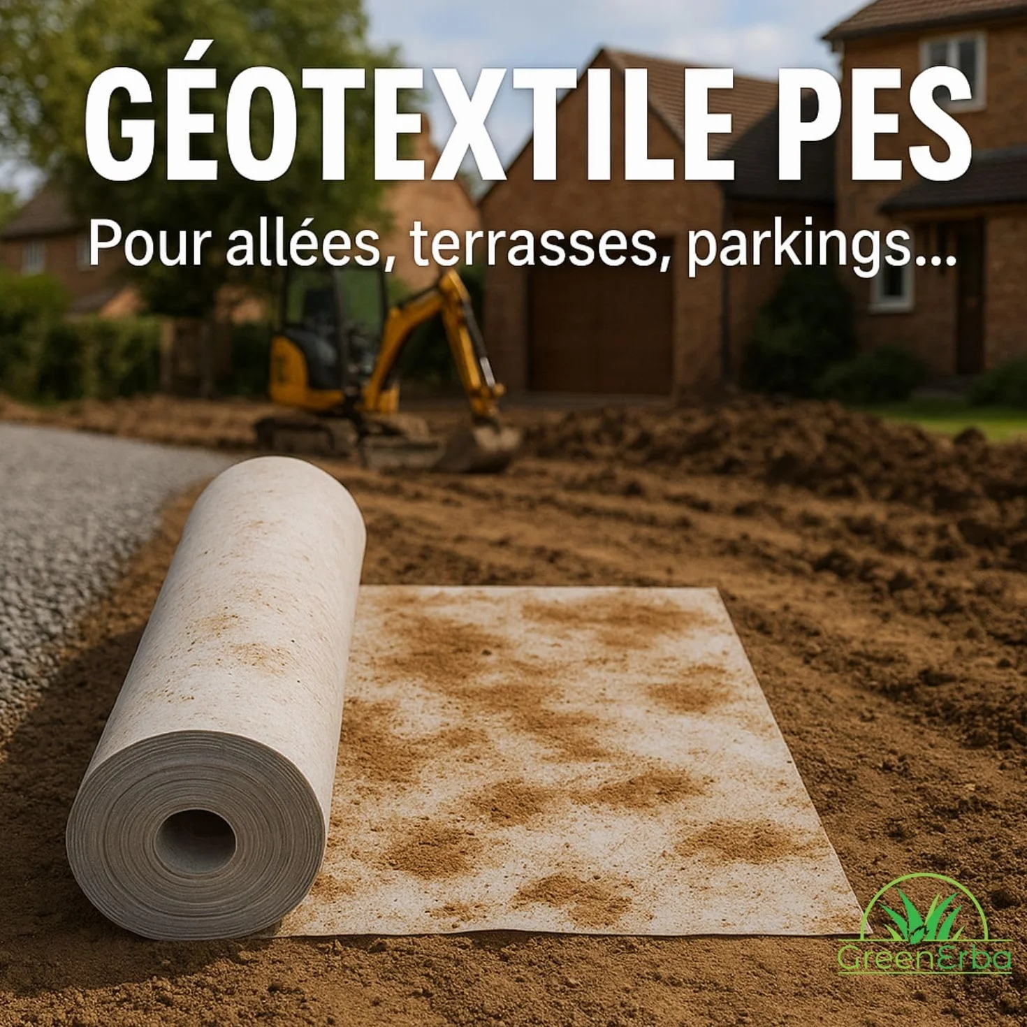 Feutre Geotextile 200g/m2 Polyester (PES) 50m² Perméable à l'eau Toile de Drainage Bassin