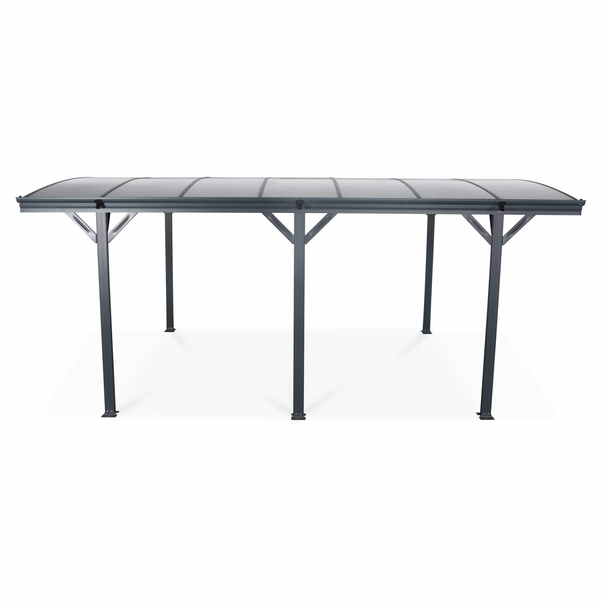 Alice's Garden Carport Aluminium Anthracite Polycarbonate Le Mans 5x3m abri Voiture 500x300x220 cm
