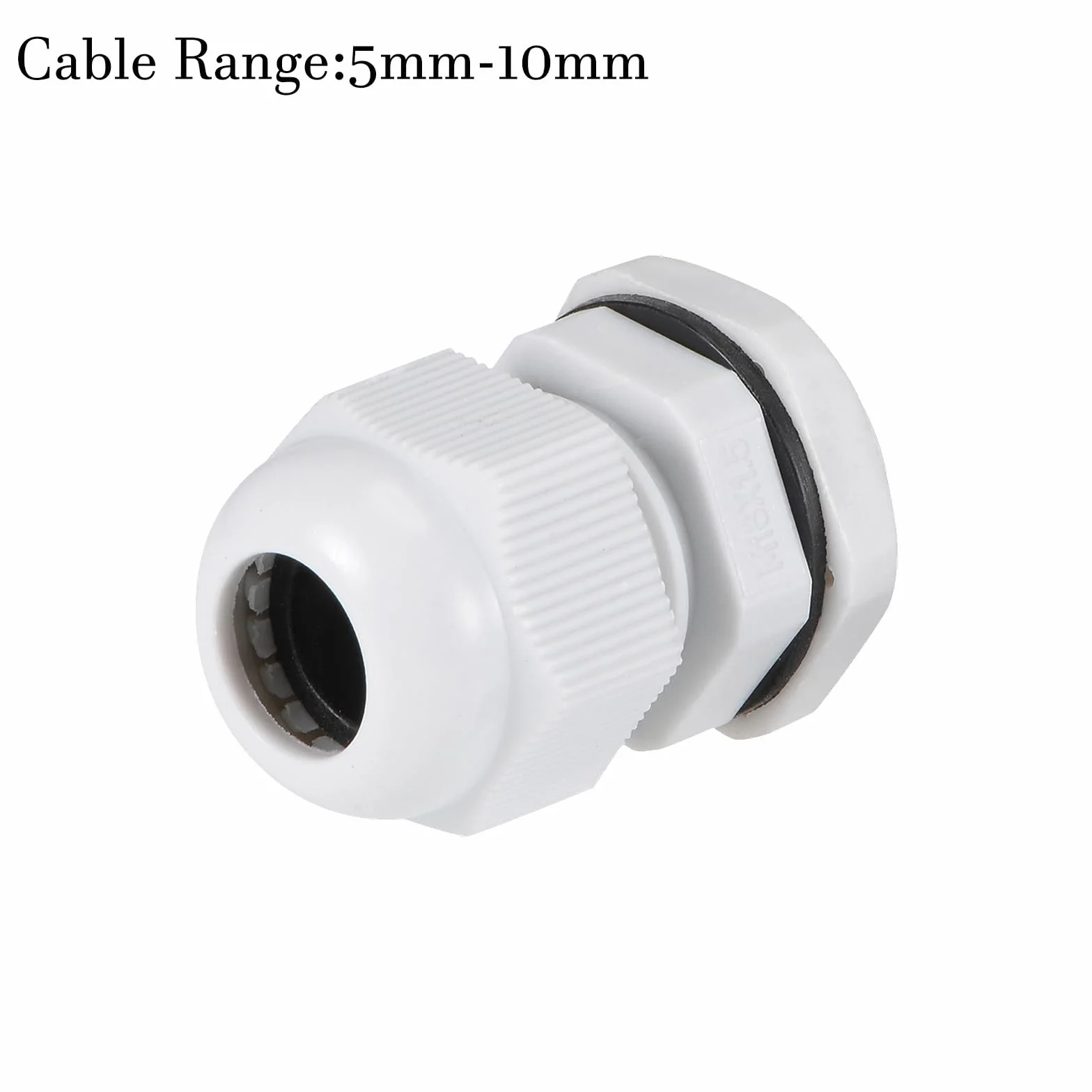 QUARKZMAN Presse-étoupe 5-10mm Nylon Joint Étanche Réglable 5PCS pour Boîtier électrique Blanc