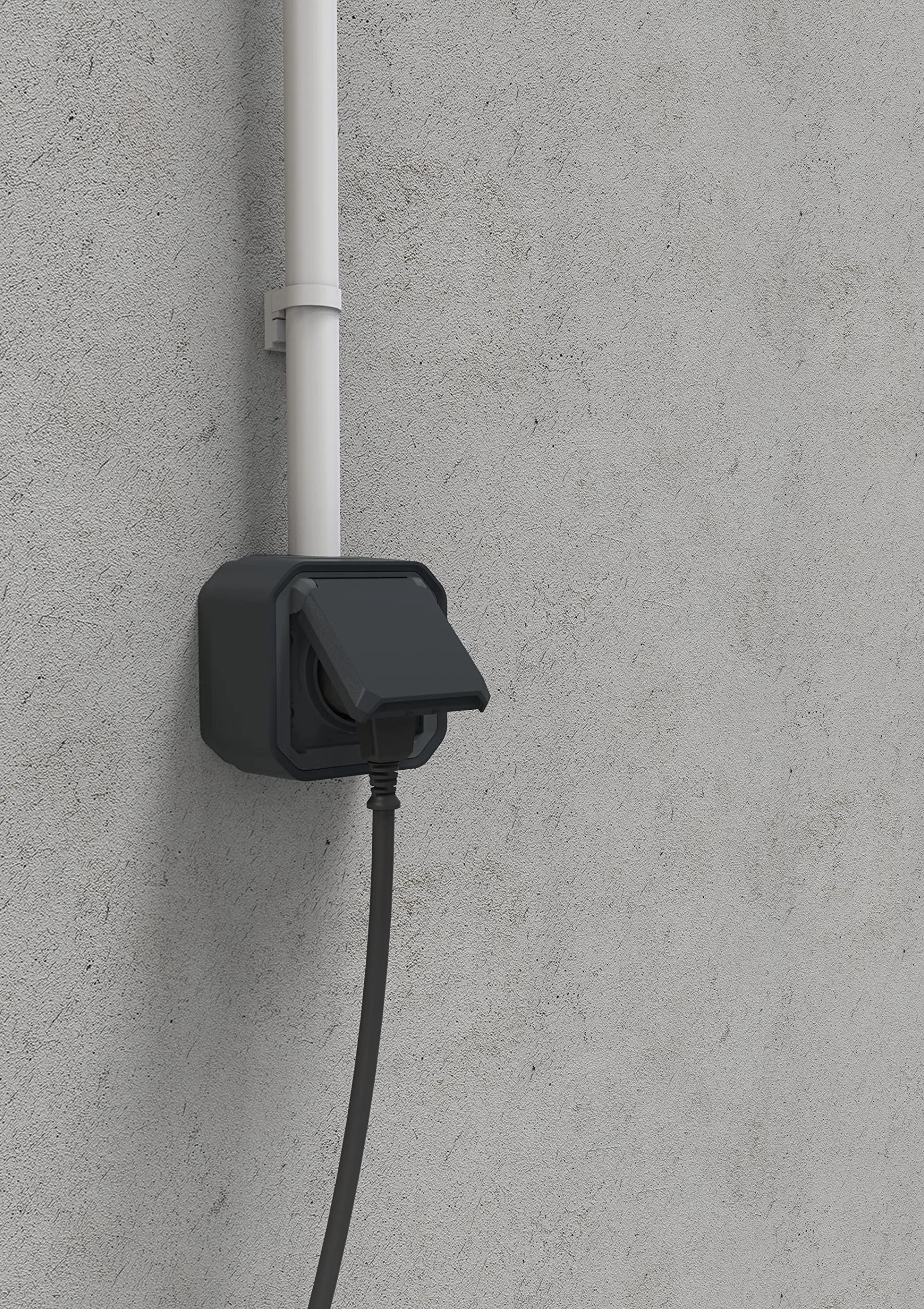 Legrand Prise Etanche IP55 Plexo 2P+T 16A avec Volet Pose Apparente Anthracite