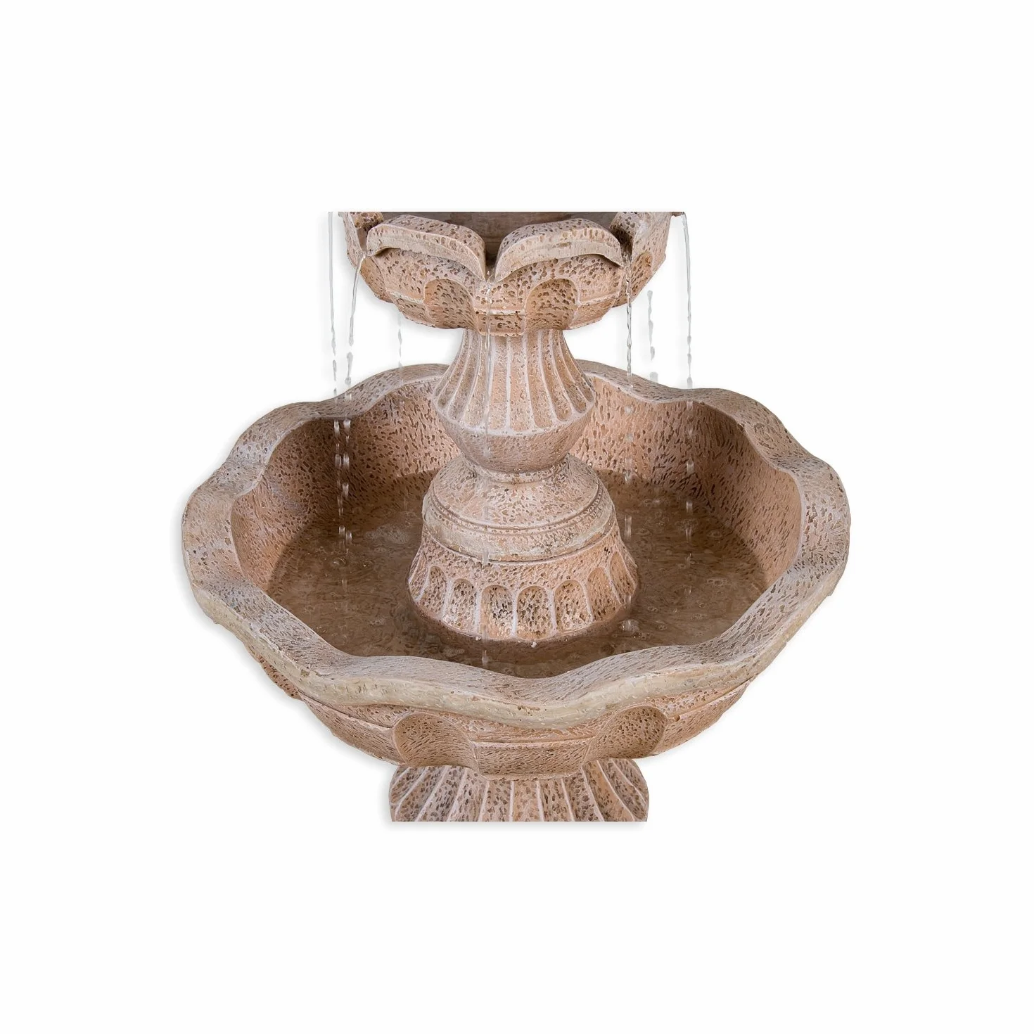 STILISTA Fontaine de Jardin METIS Aspect Pierre 58 x 58 x 102 cm Pompe Incluse