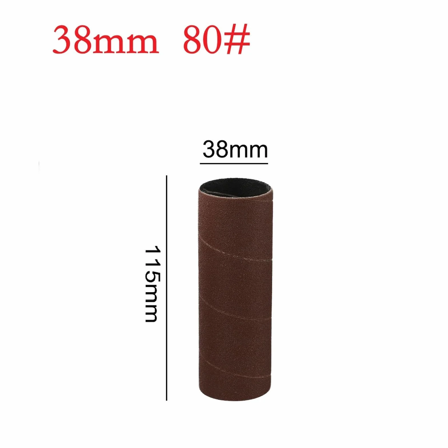 Manchon de ponçage 115 mm pour ponceuse à broche oscillante - Bandes abrasives 38-76 mm - Grain 80/150/240