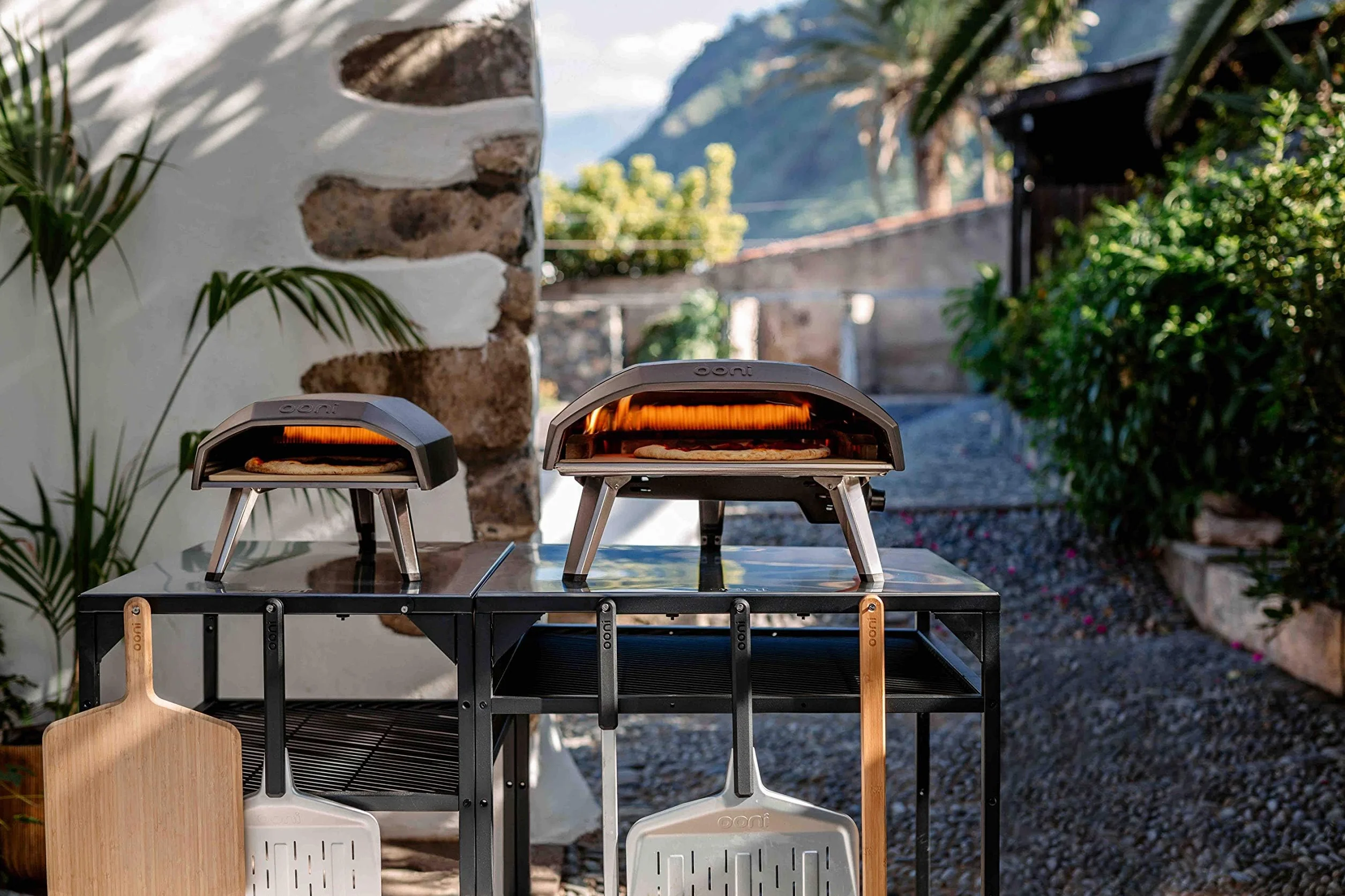 Ooni Medium table modulaire d'extérieur – Chariot de four à pizza de 31 x 23 x 35 In, en acier inoxydable pour grill et barbecue, table d'extérieur