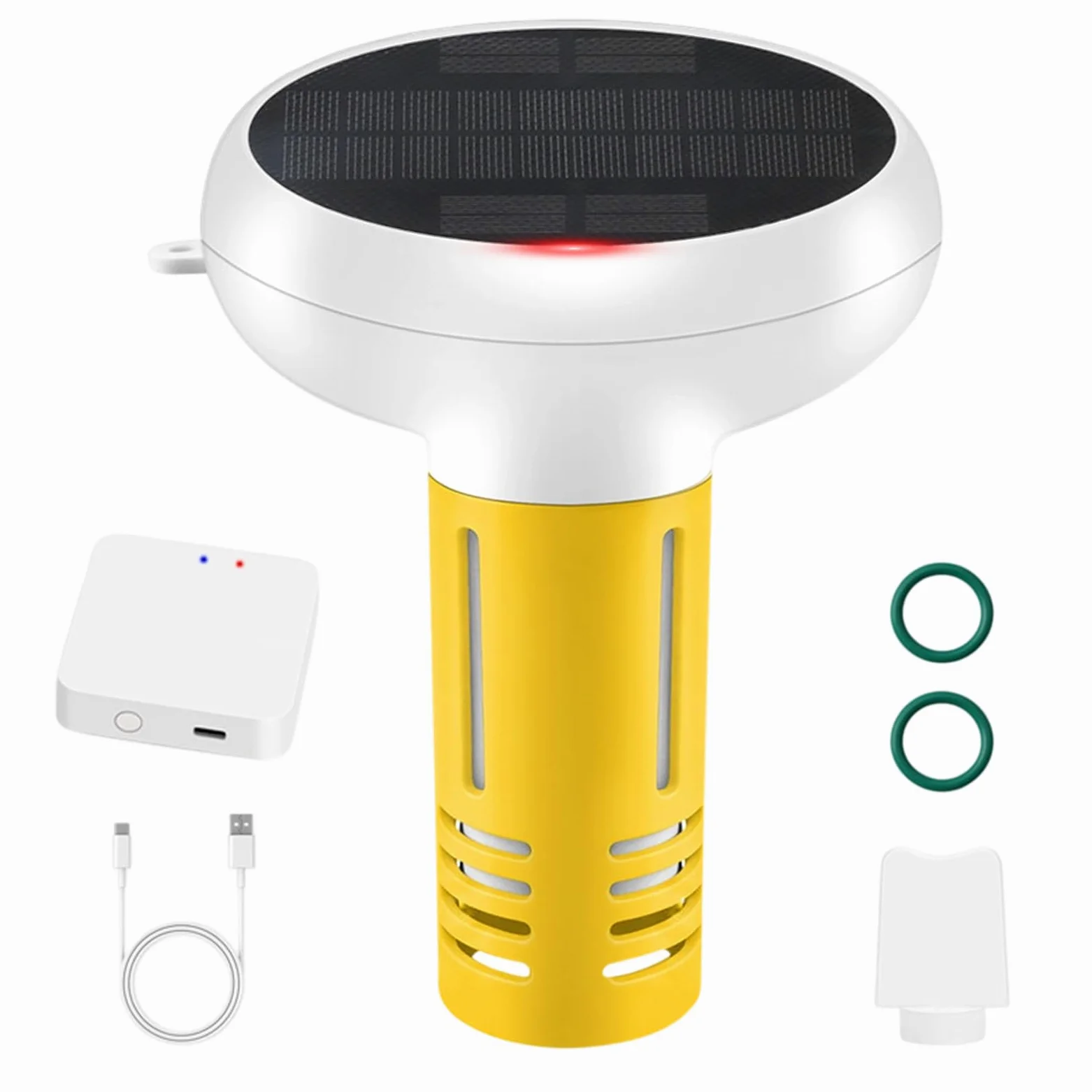 Thermomètre de piscine flottant 7 en 1 à énergie solaire pour moniteur de qualité de l'eau Tuya, pH de piscine, salinité, CL, PH, sel, ORP, conductivité électrique, moniteur de température, testeur