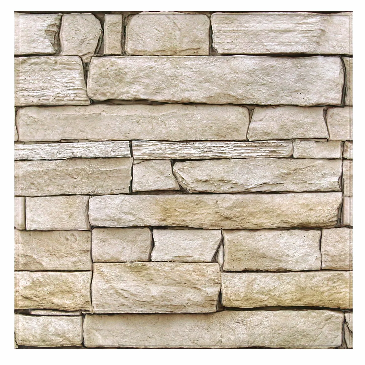 Panneaux Muraux 3D Adhesif Pierre 10 Pièces 30x30 cm PVC Fausse Brique Murale