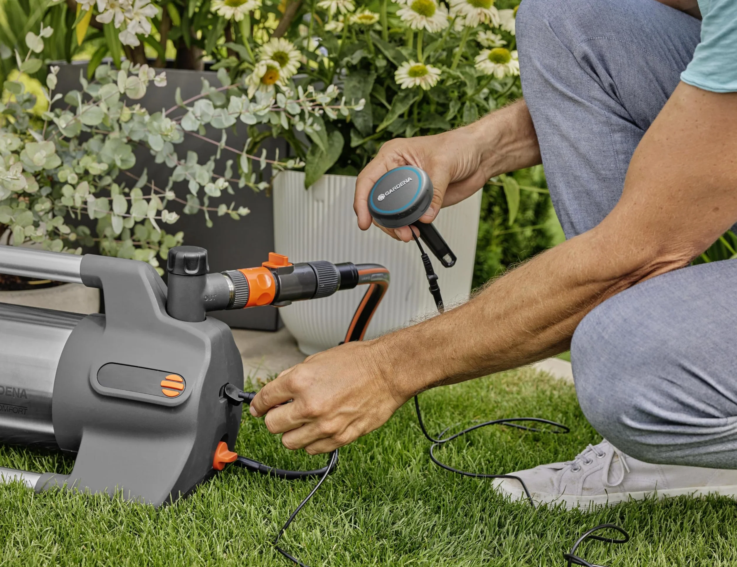 Gardena pompe de jardin 6300 SilentComfort pompe d'arrosage 6300 l/h acier inox anti-marche à sec étanche