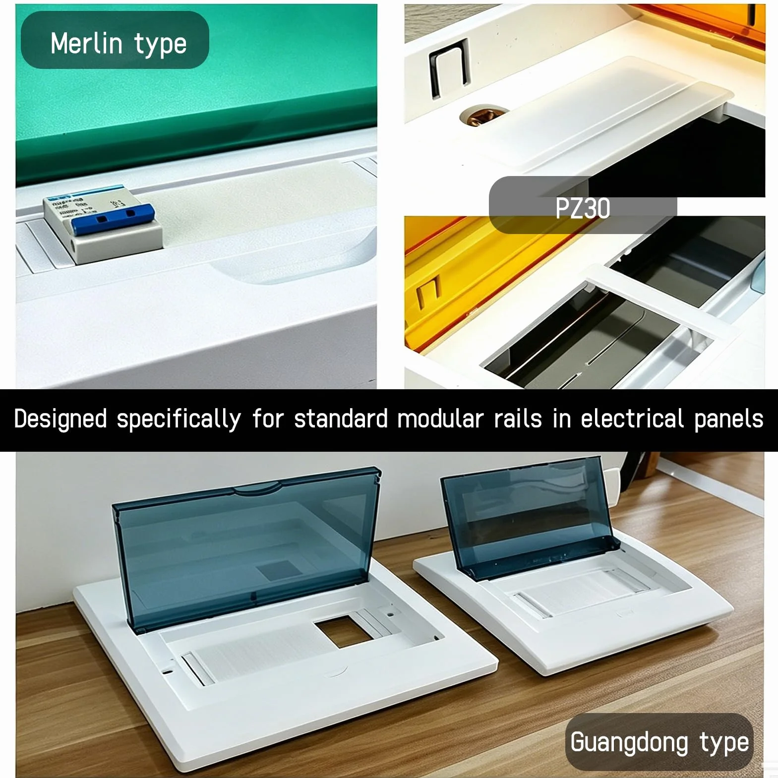 Cache-Vide pour Tableau Électrique Modulaire Blanc 12pces, Compatible Standard