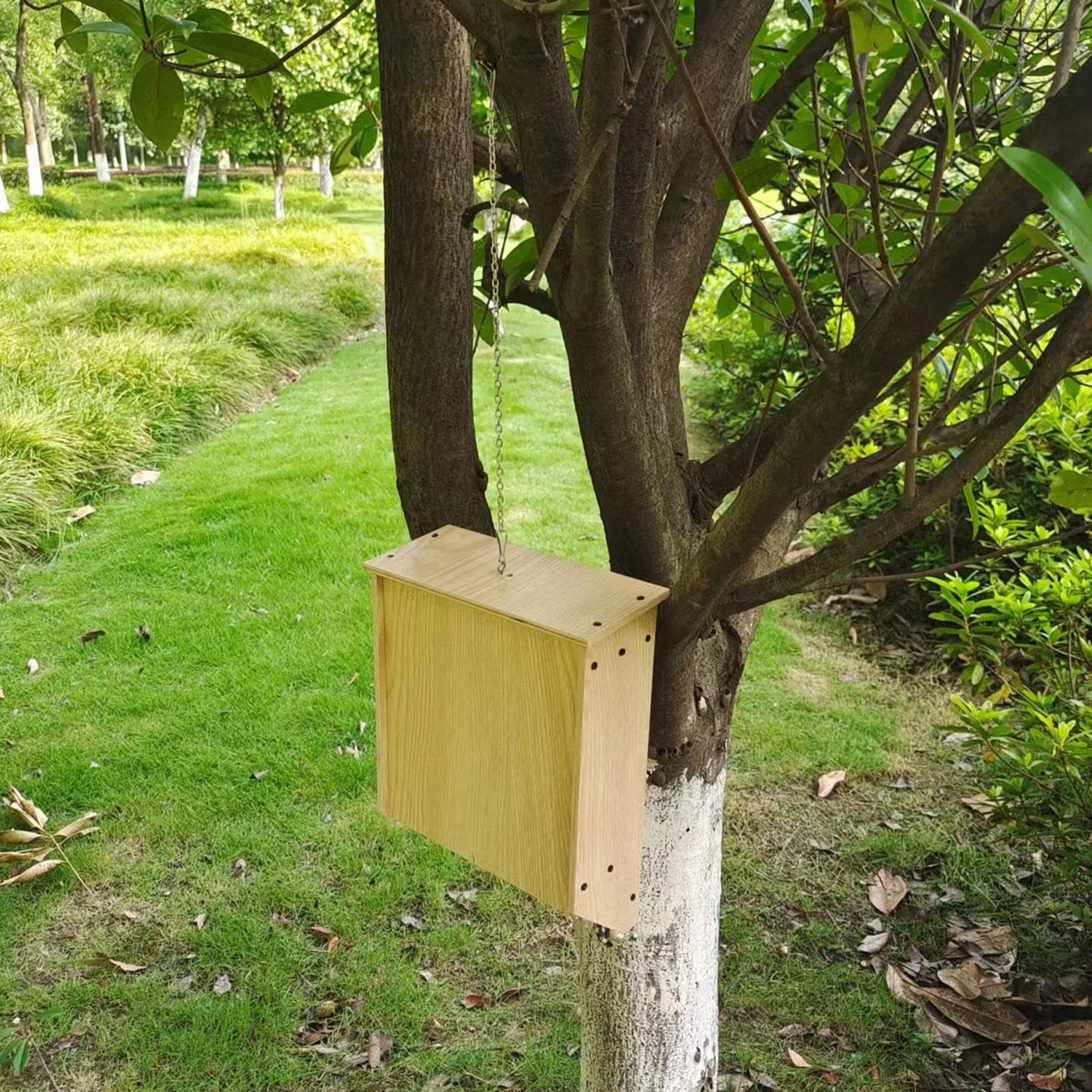 Nichoirs À Chauves Souris, Grand Abri pour L'extérieur, Maison Chauve-Souris en Bois Suspendue avec Supports
