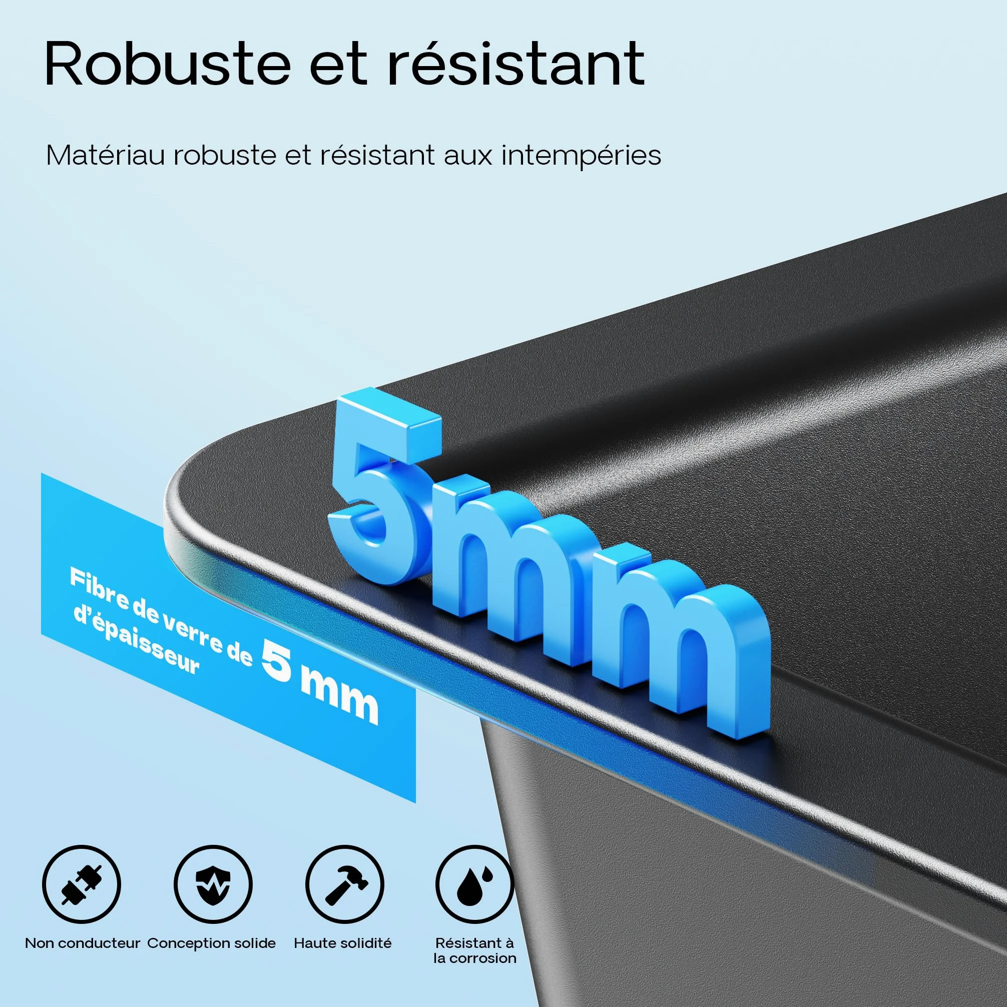 SunSun Bac pour Cascade ou Cours d’Eau en Matière Plastique renforcée de Fibre de Verre 60L