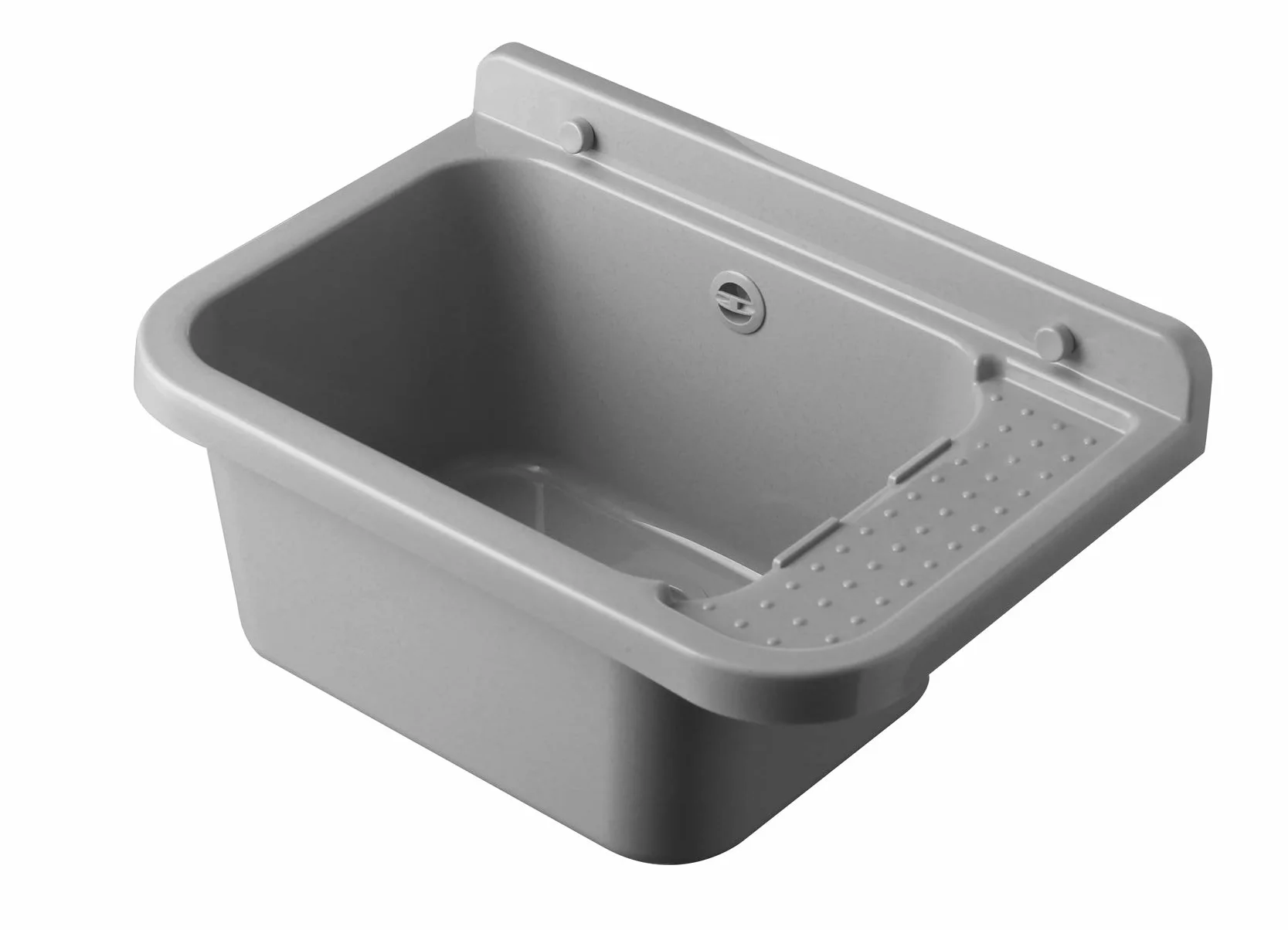 Negrari AM2051G Évier mural en résine 50 x 34 x 21 cm gris ciment