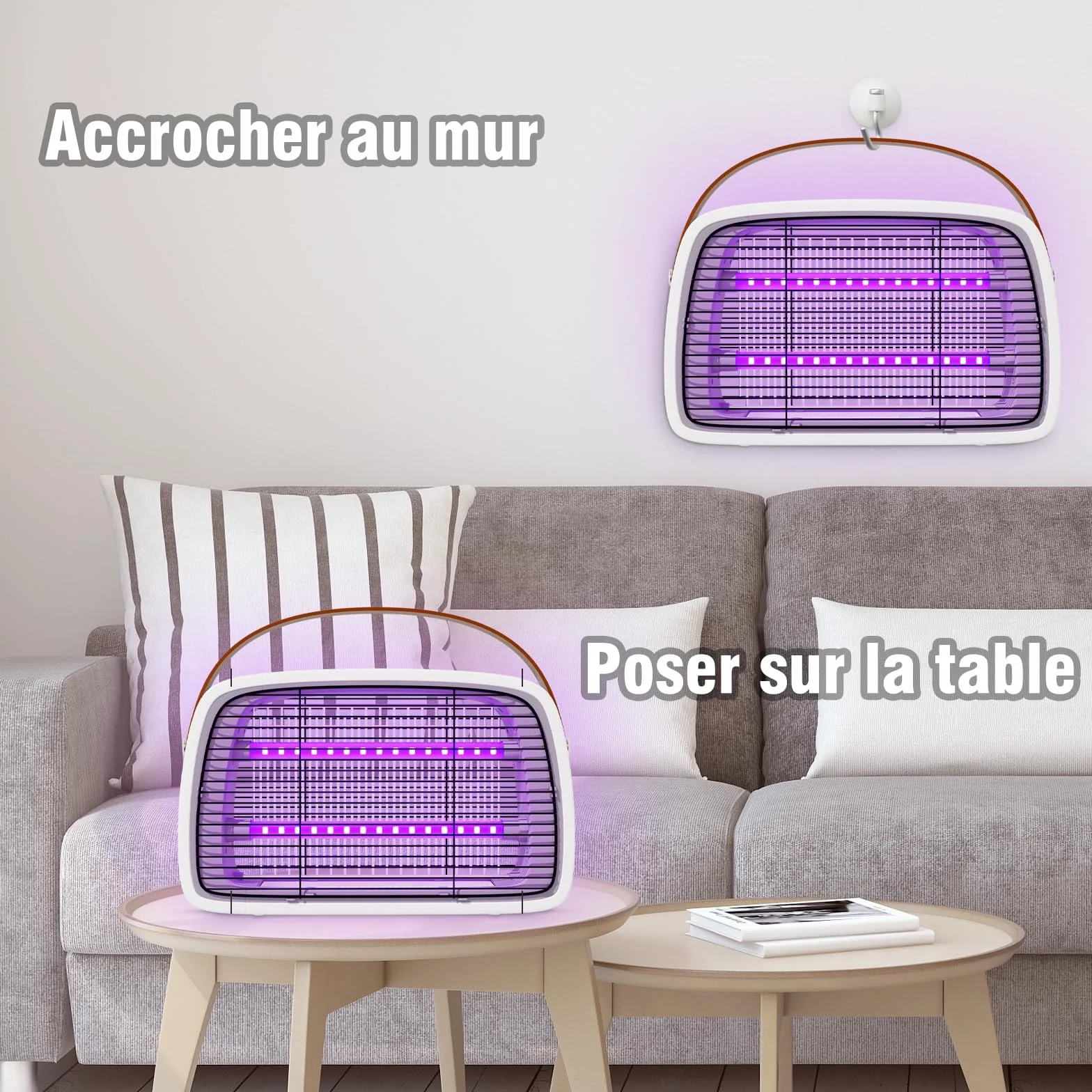 seenlast Lampe Anti Moustique, Tue-Mouches Electrique 3800V Anti-Insectes pour Intérieur Jardin Cuisine