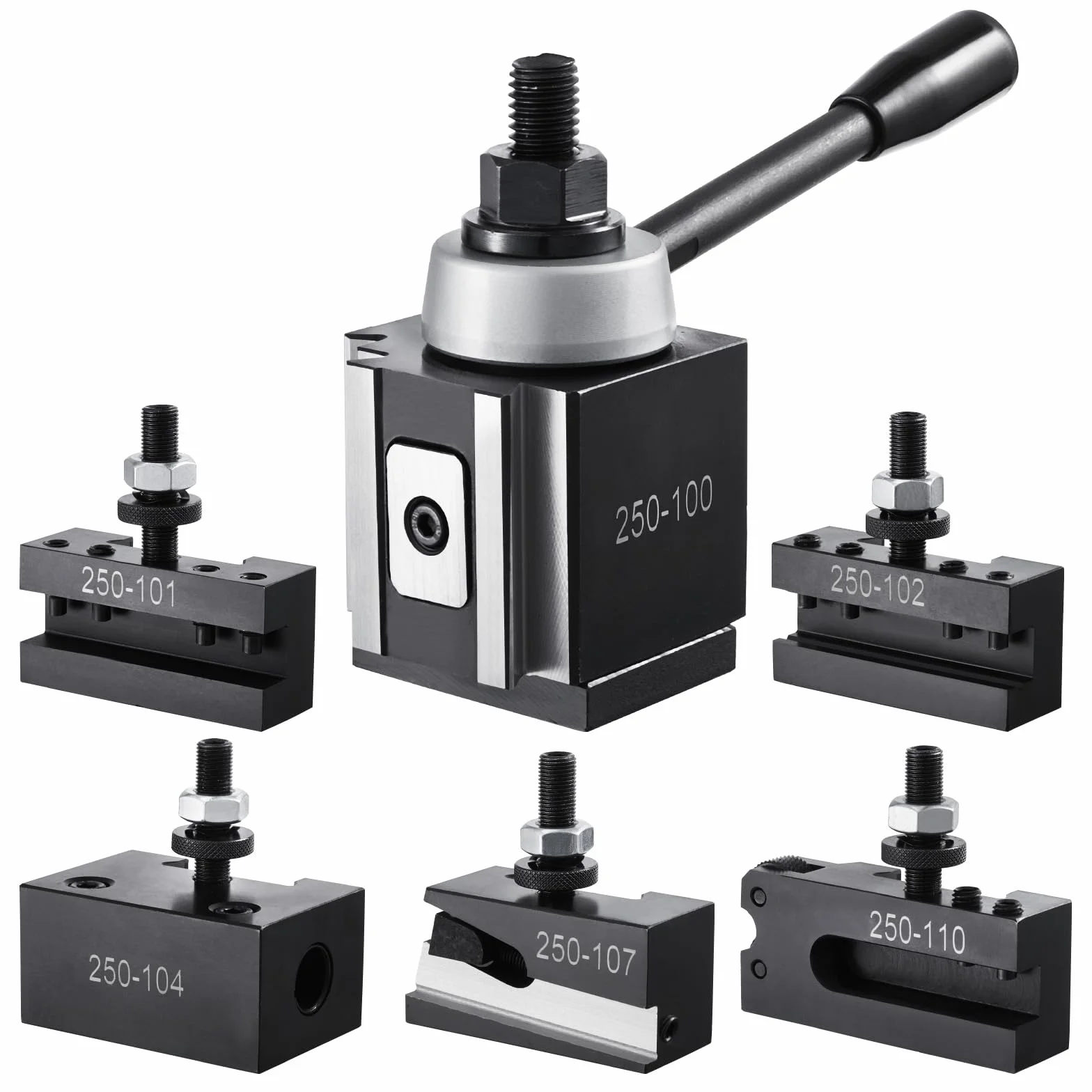 VEVOR Ensemble de porte-outil de tour à changement rapide 6 pièces pour mini-tour 152,4-305 mm acier