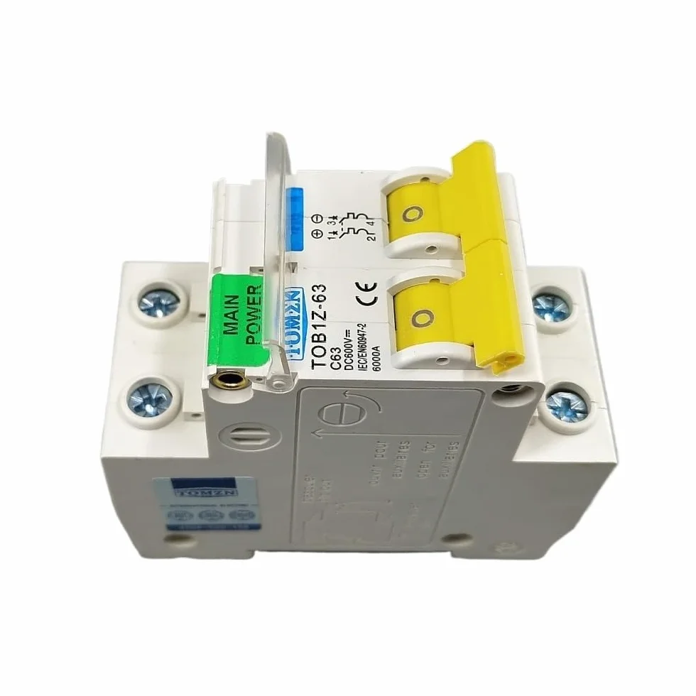 Disjoncteur 2P DC 600 V Courbe C 25A pour système photovoltaïque