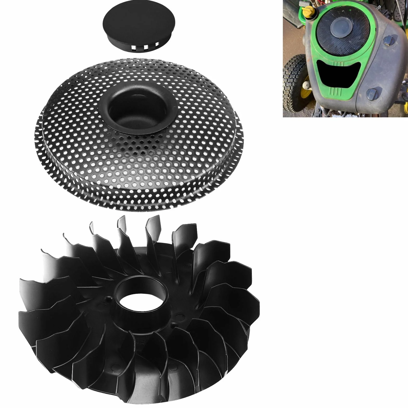 796201 Kit de ventilateur de volant d'inertie compatible avec les moteurs B&S/Cub Cadet LA115 LA105 31P677 31G777 31R777 31P707 319000 31A000, remplace 699043, 794436, 699708 , 6954 92,