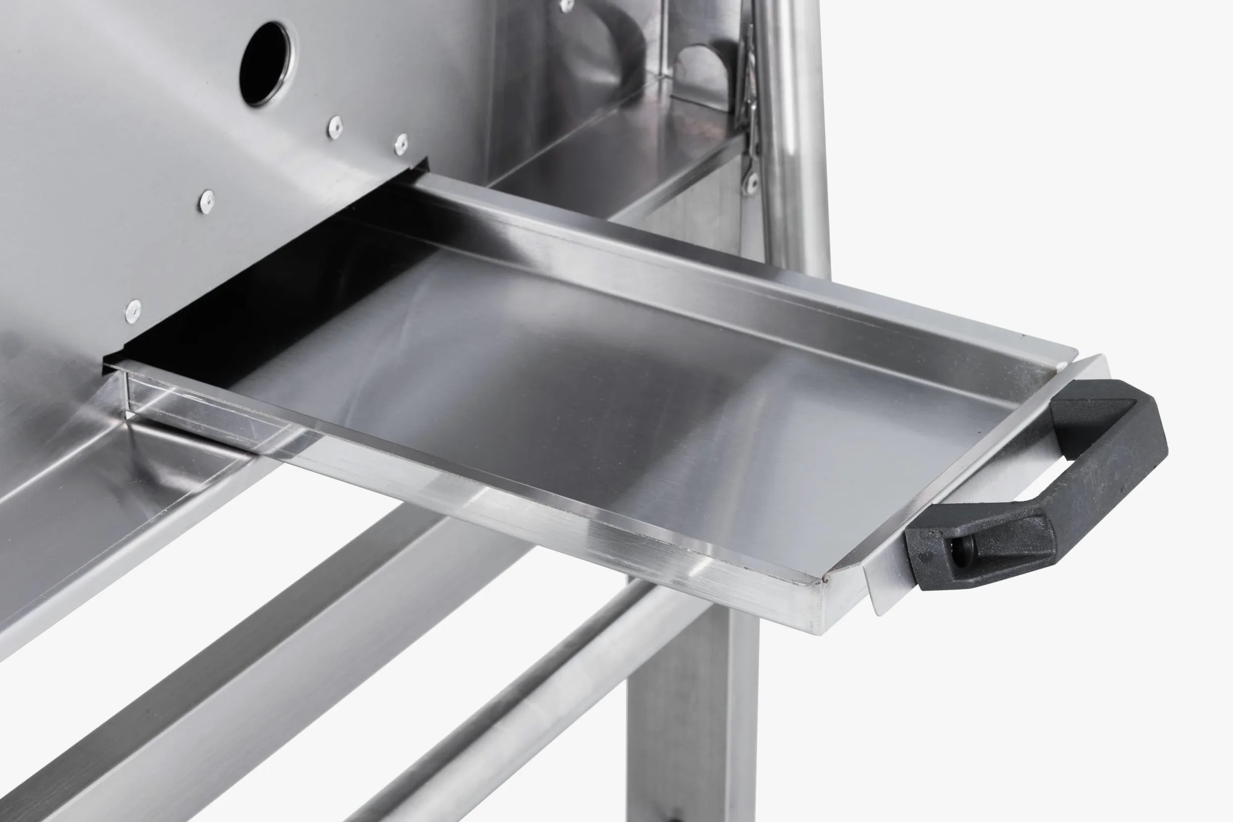 METRO Professional Barbecue à Gaz, Acier Inoxydable, 8 Brûleurs, 32 kW, Puissance 116 000 BTU, 4 Grilles de Cuisson, Roulant, Tables Pliables, Argent