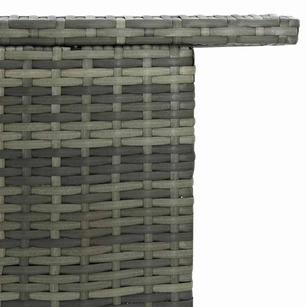 Stół ogrodowy barowy szary 120x55x110 cm z rattanu syntetycznego