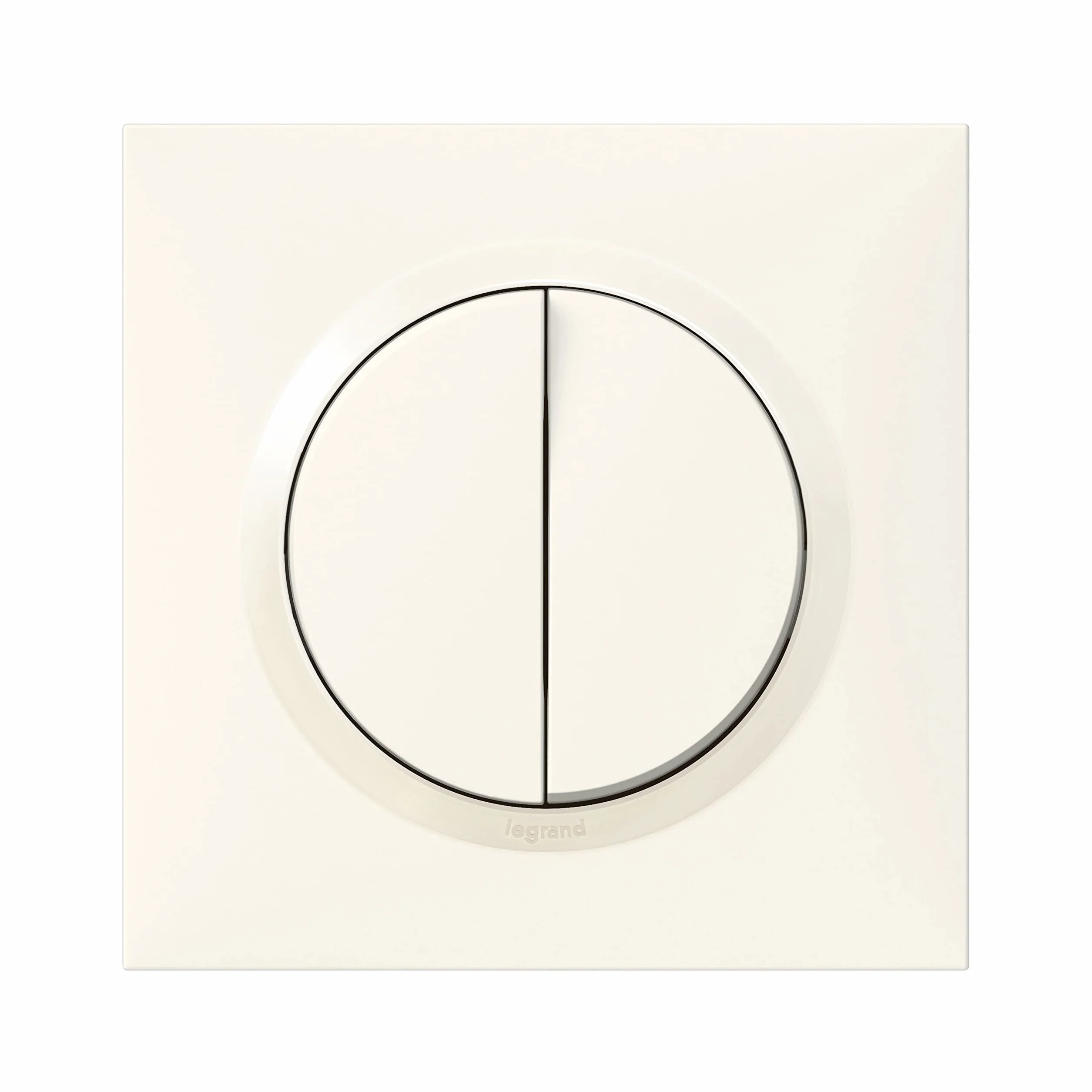 Legrand Dooxie Interrupteur double 2 voies 10A 230V plaque carrée blanche