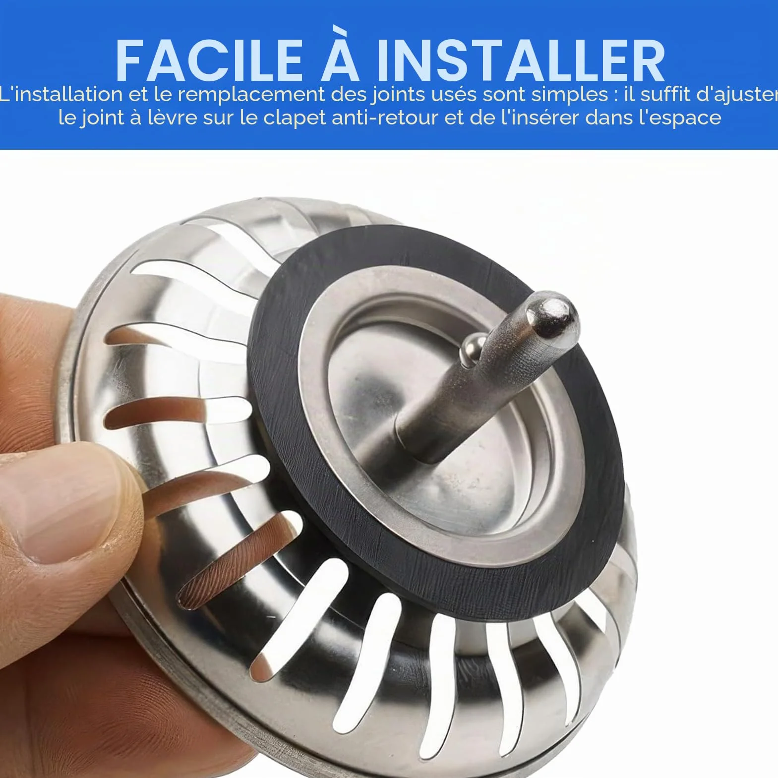 Joints Universels pour Bonde D'Évier, Joint en Élastomère pour Paniers Filtrants, Accessoires de Bouchon D'Évier, Joint de Remplacement Ø Intérieur 32 Mm, Ø Extérieur 54 Mm