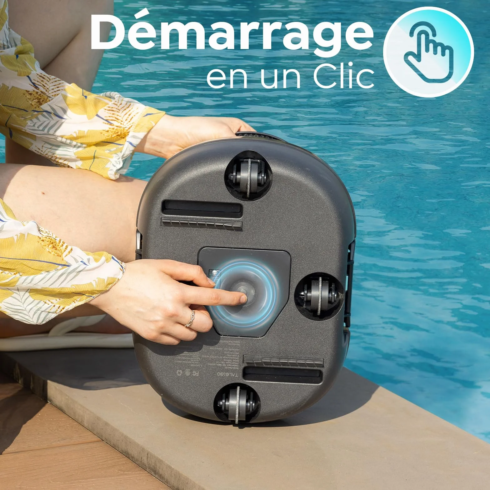 Robot Piscine S1PRO 2026 Autonomie 120 Min Piscines Hors Sol 100m² Aspirateur Double Moteur Gris