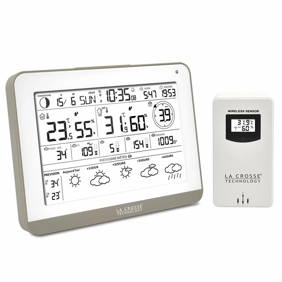 La Crosse Technology - SW406 Station a prévision J+4 - Blanc et Taupe