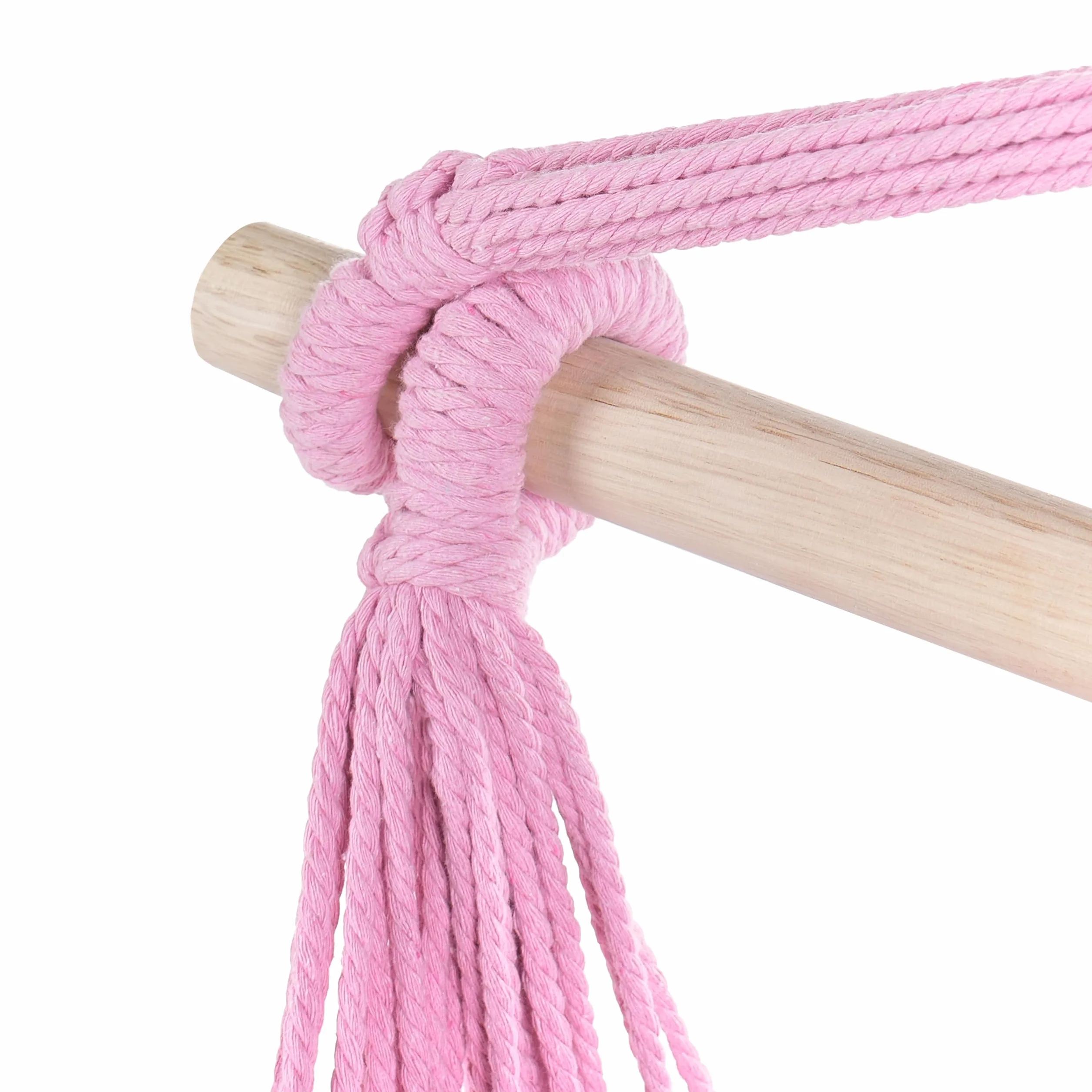 Bonea Chaise Balançoire Hamac Suspendue Rose Coton